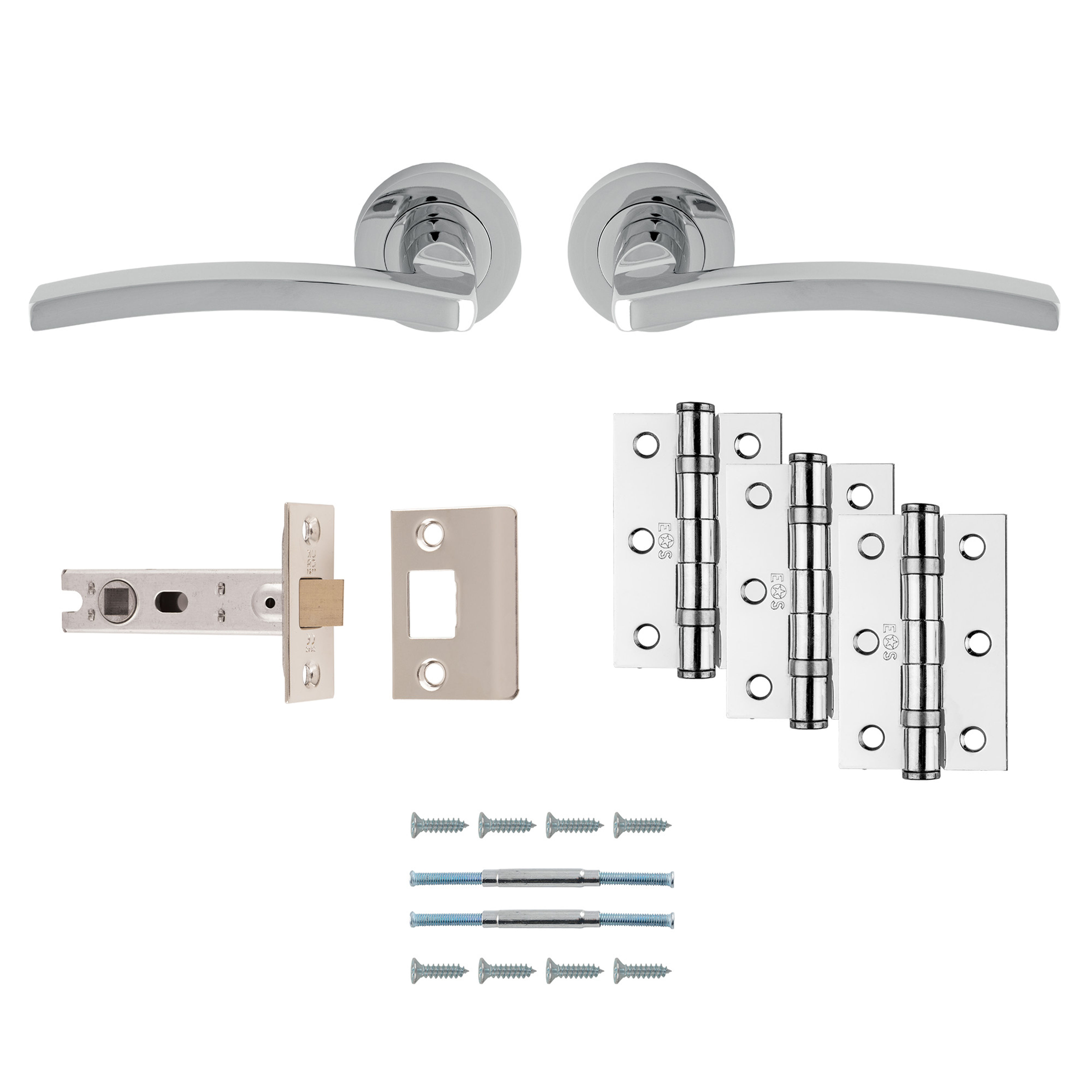 Carlisle Brass Tavira Ultimate Door Handle and Latch Pack Polished Chrome - UDP009CP/INTB