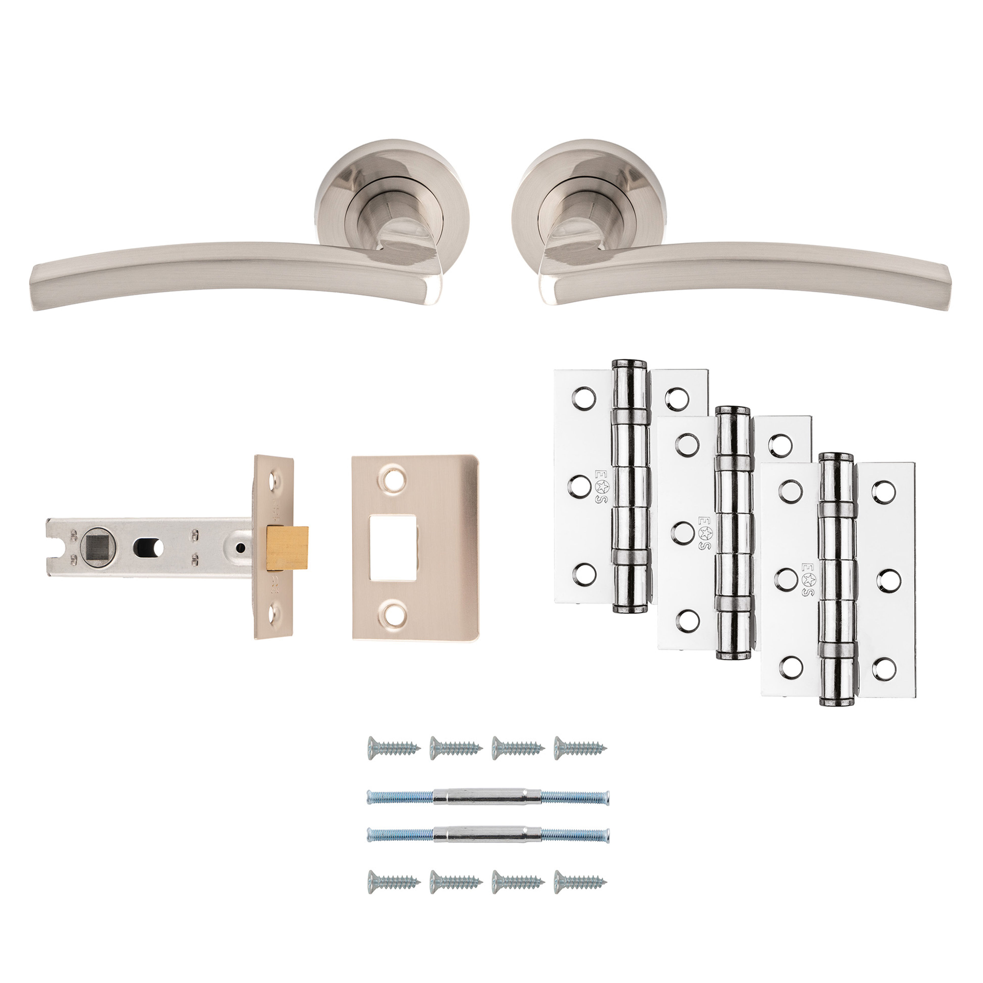 Carlisle Brass Tavira Ultimate Door Handle and Latch Pack Satin Nickel - UDP009SN/INTB