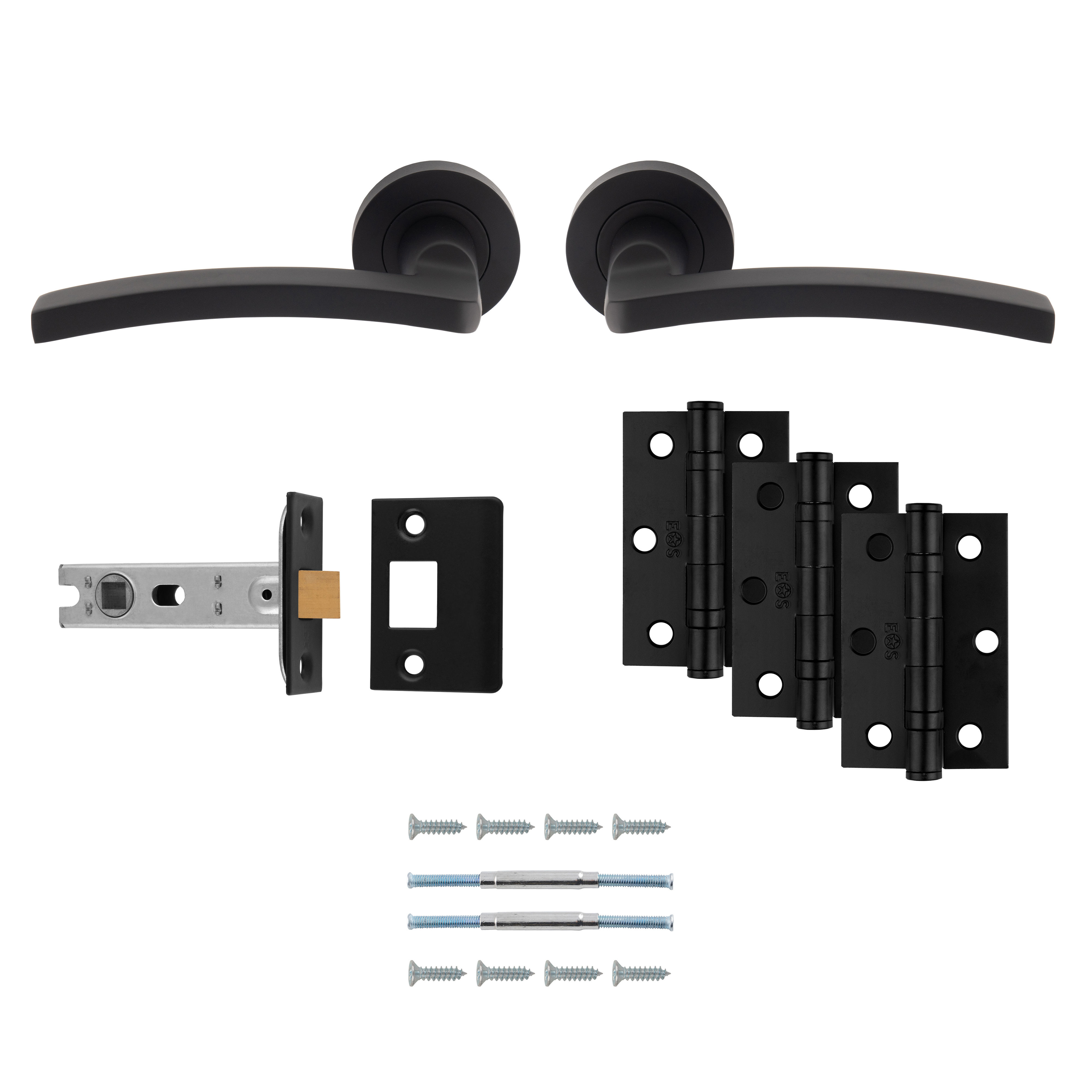 Carlisle Brass Tavira Ultimate Door Handle and Latch Pack Matt Black - UDP009MB/INTB