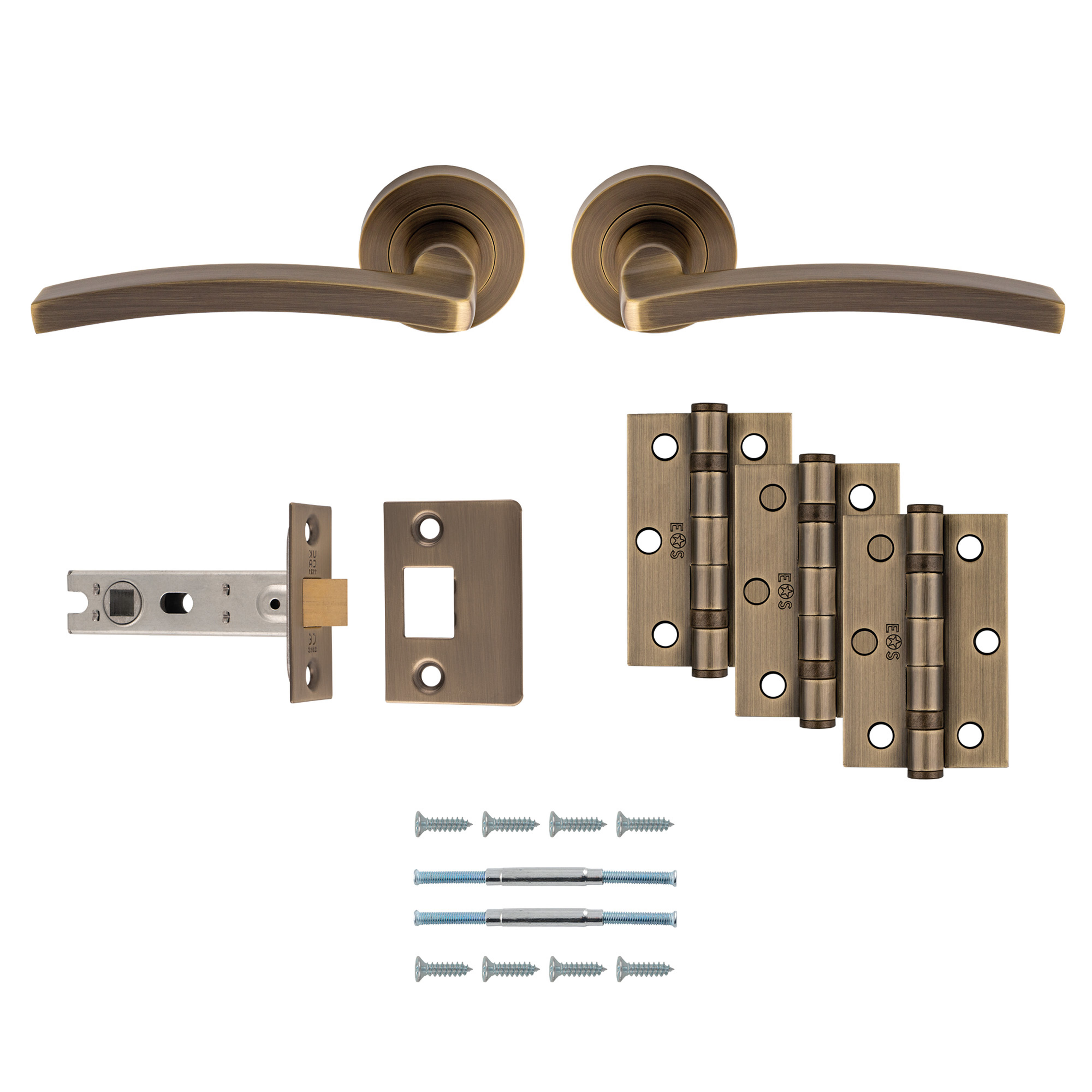 Carlisle Brass Tavira Ultimate Door Handle and Latch Pack Antique Brass - UDP009AB/INTB
