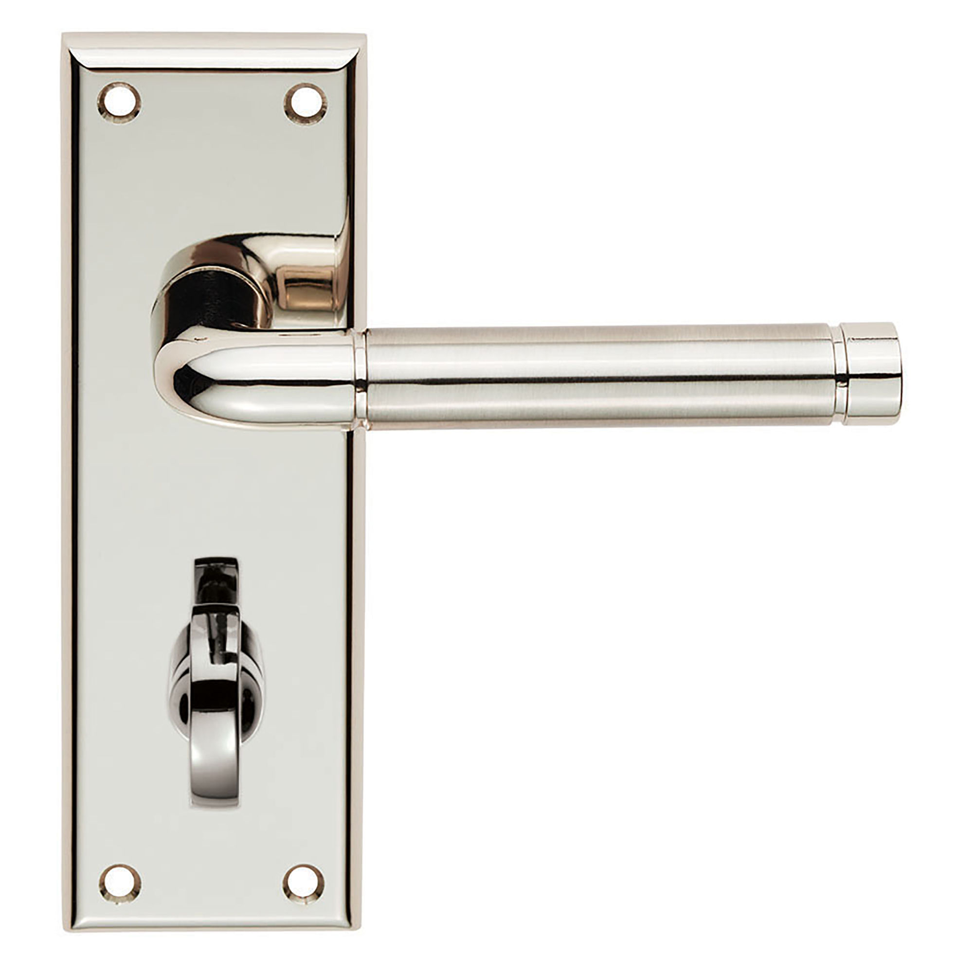 Carlisle Brass Serozzetta Quaranta Lever on Bathroom Backplate Door Handle Polished Nickel / Satin Nickel - SZR043PNSN/RP