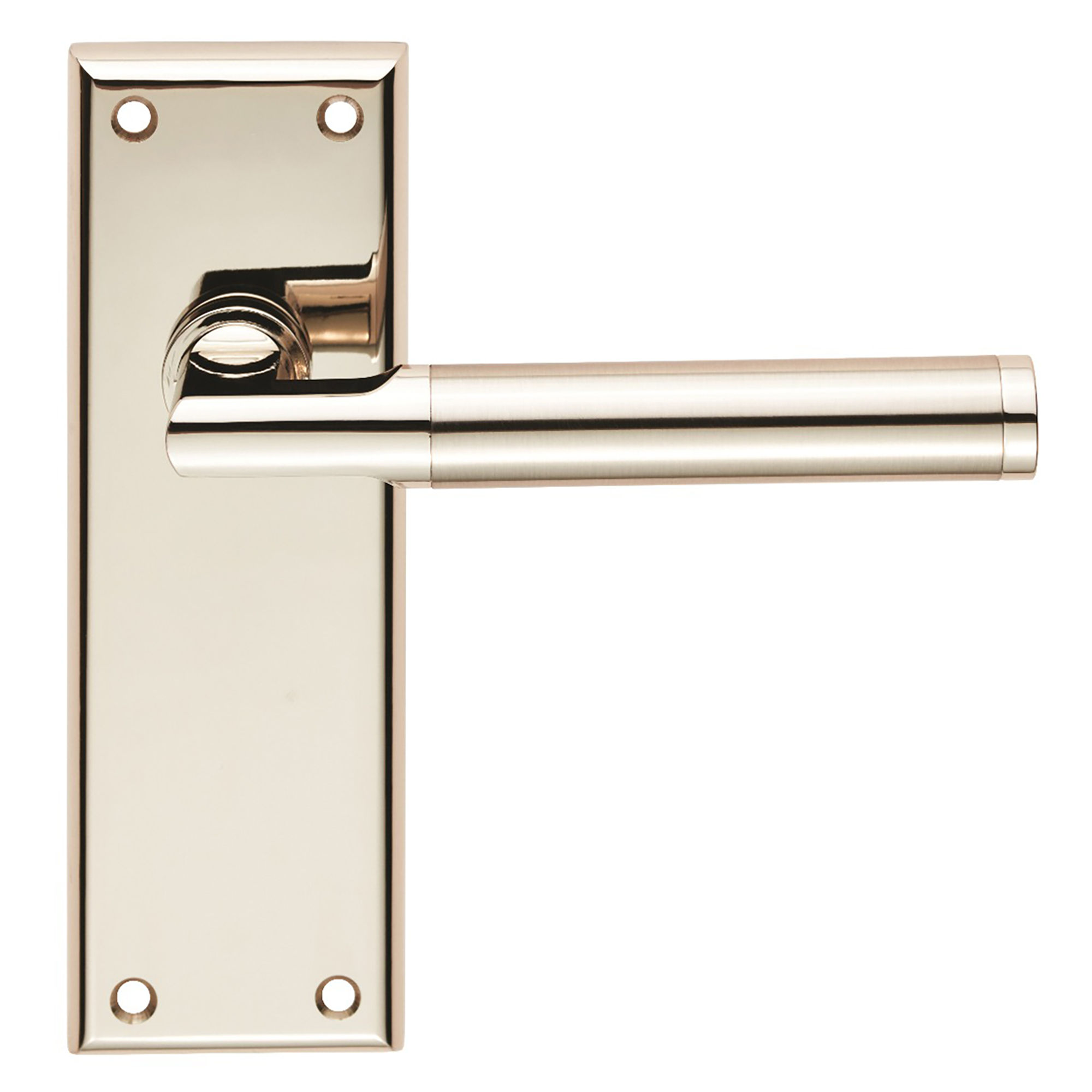Carlisle Brass Serozzetta Sessanta Lever on Latch Backplate Door Handle Polished Nickel / Satin Nickel - SZR062PNSN/RP