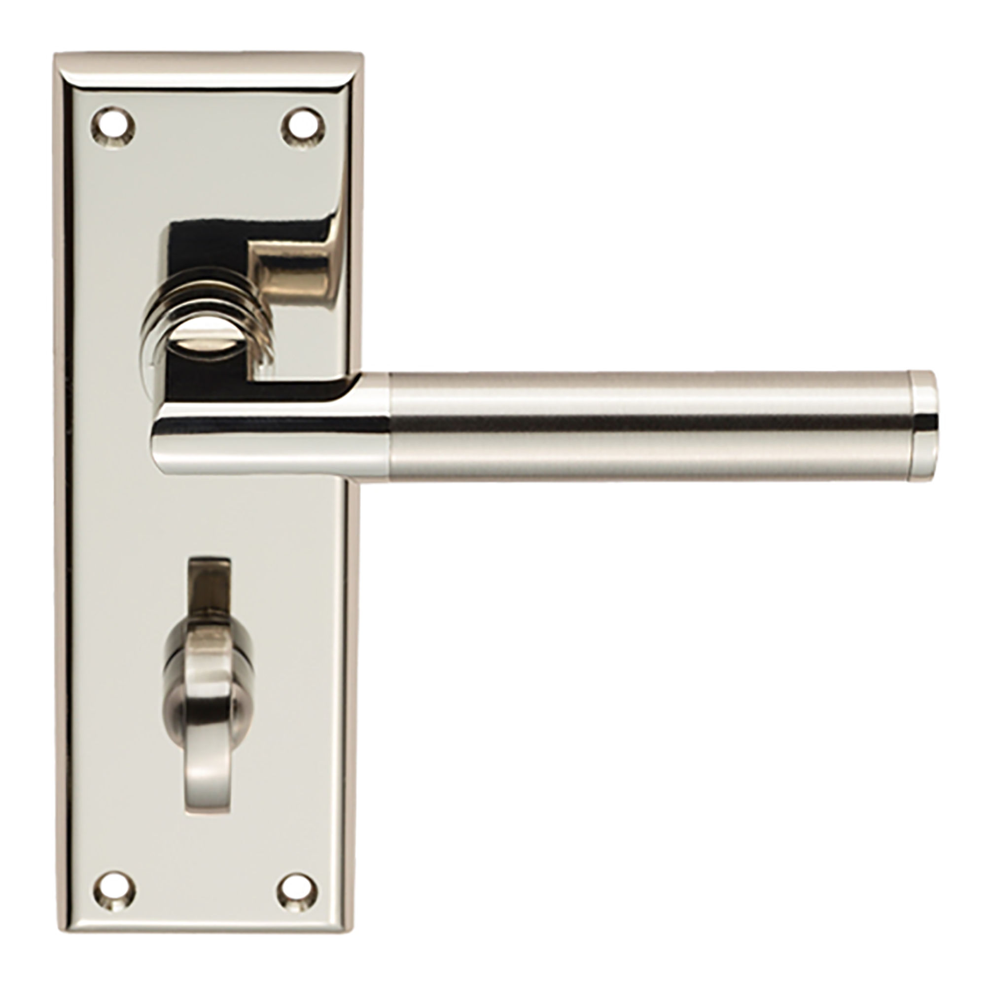 Carlisle Brass Serozzetta Sessanta Lever on Bathroom Backplate Door Handle Polished Nickel / Satin Nickel - SZR063PNSN/RP