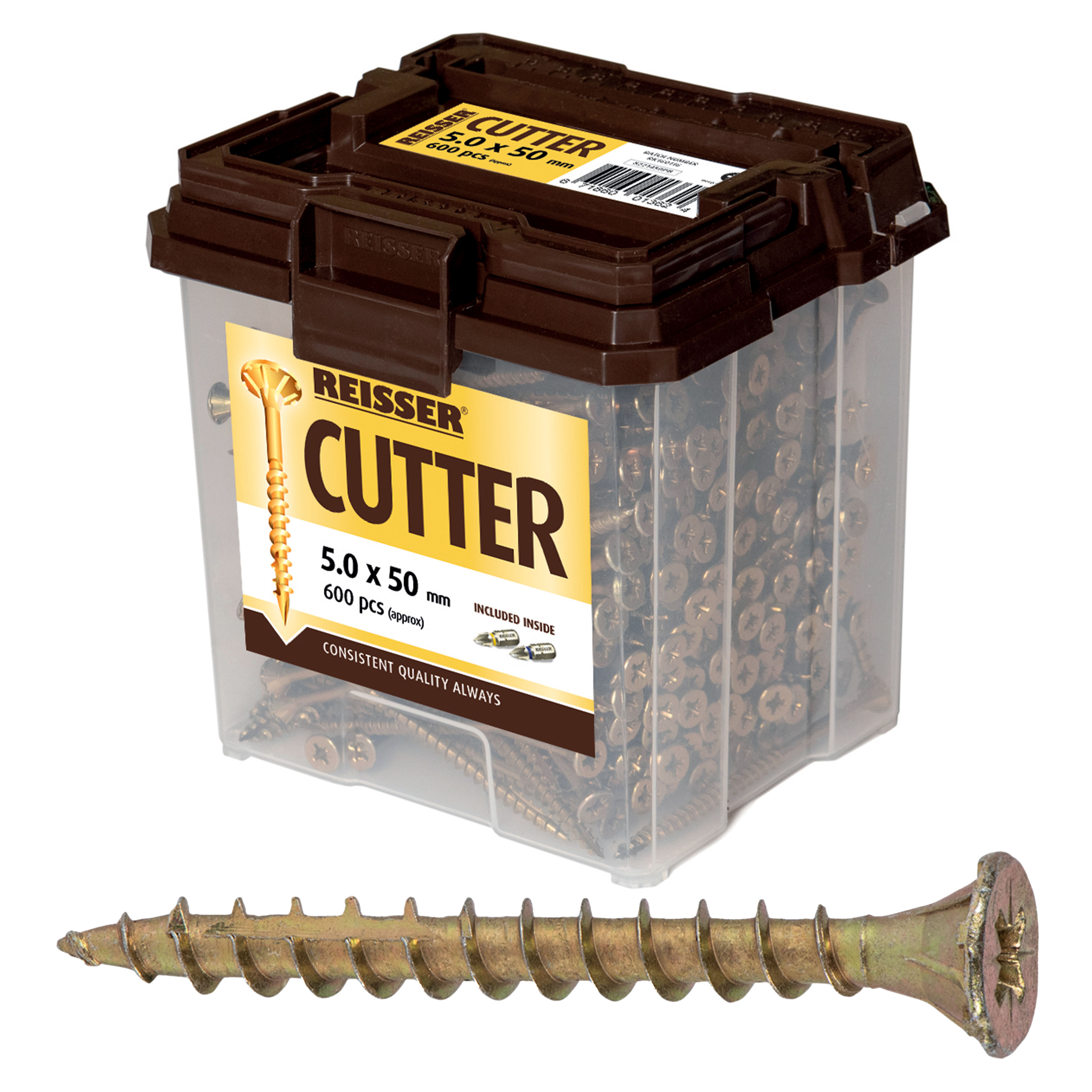 Reisser Cutter Woodscrews (Tub of Approx 600) 5.0mm x 50mm