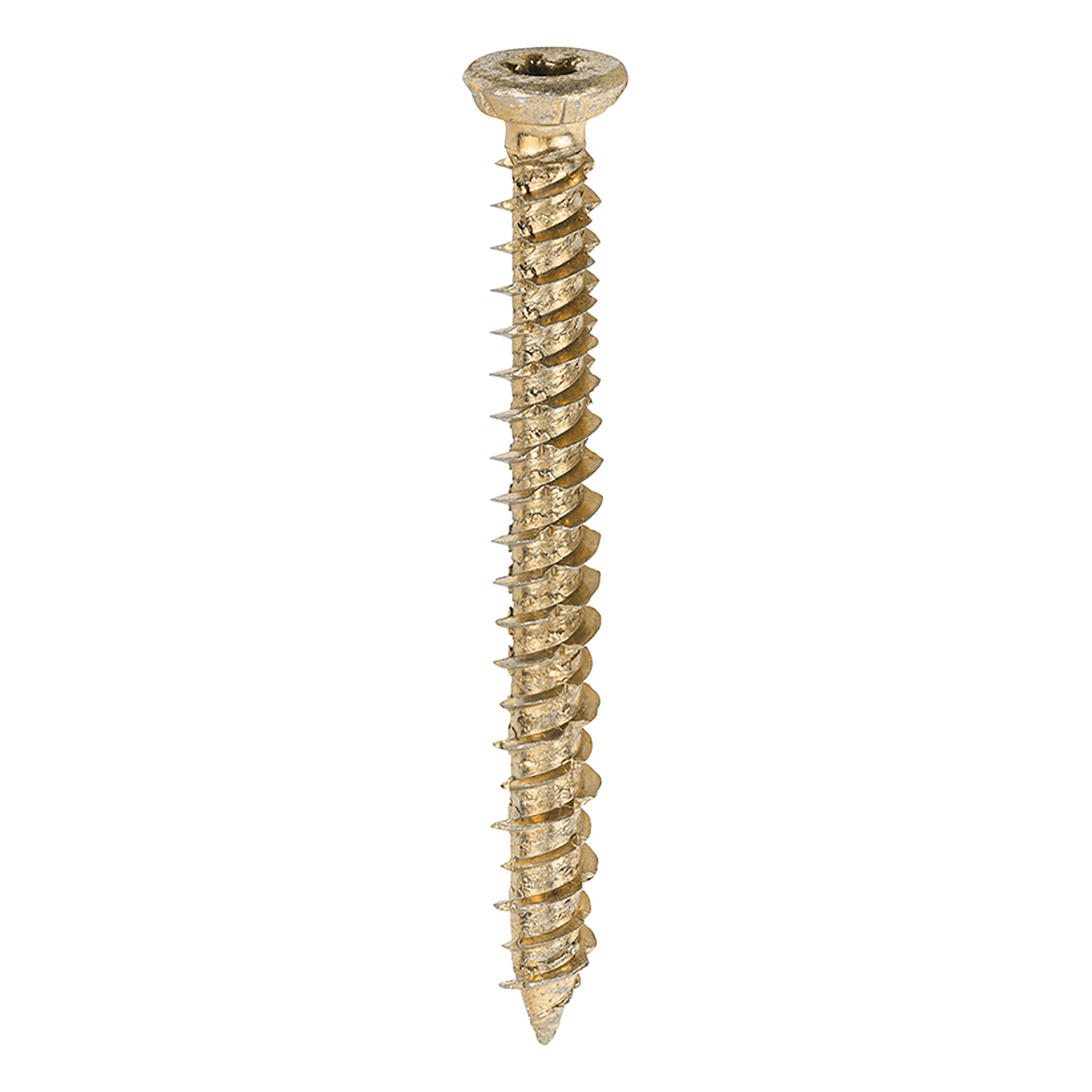 Timco Multi-Fix Concrete Screws TX Flat Countersunk Yellow (Box of 100) 7.5mm x 70mm - 00070TCON