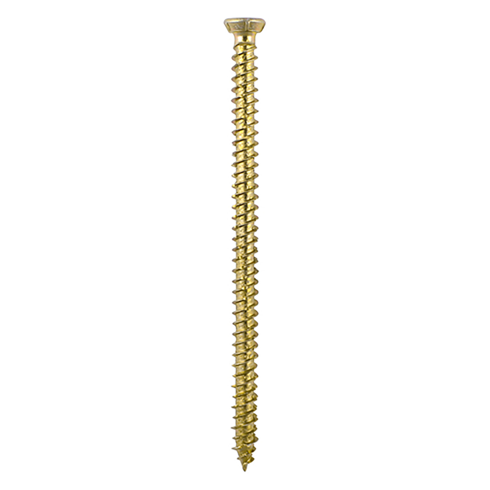 Timco Multi-Fix Concrete Screws TX Flat Countersunk Yellow (Box of 100) 7.5mm x 110mm - 00110TCON