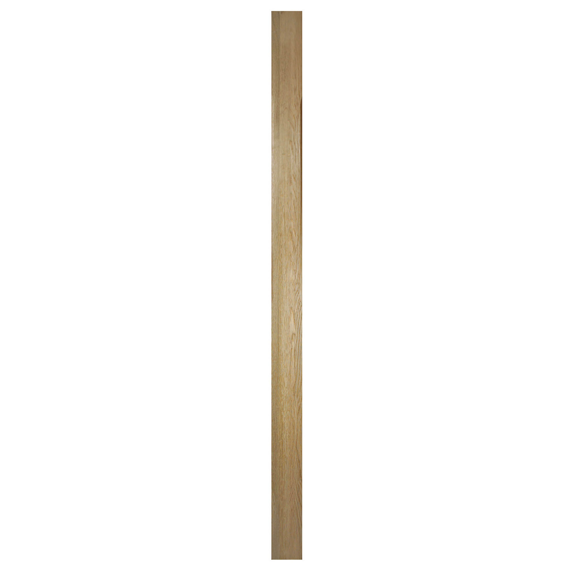 Burbidge White Oak Half Stop Chamfer Newel Post 43mm x 90mm x 1.5m - WOSCN1500HALF