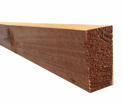 Sawn Fence Rail Treated Tanatone Brown 38mm x 75mm