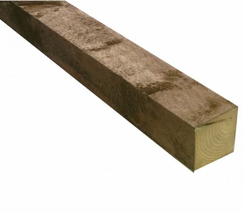 Sawn Fence Post Treated Tanatone Brown 75mm x 75mm