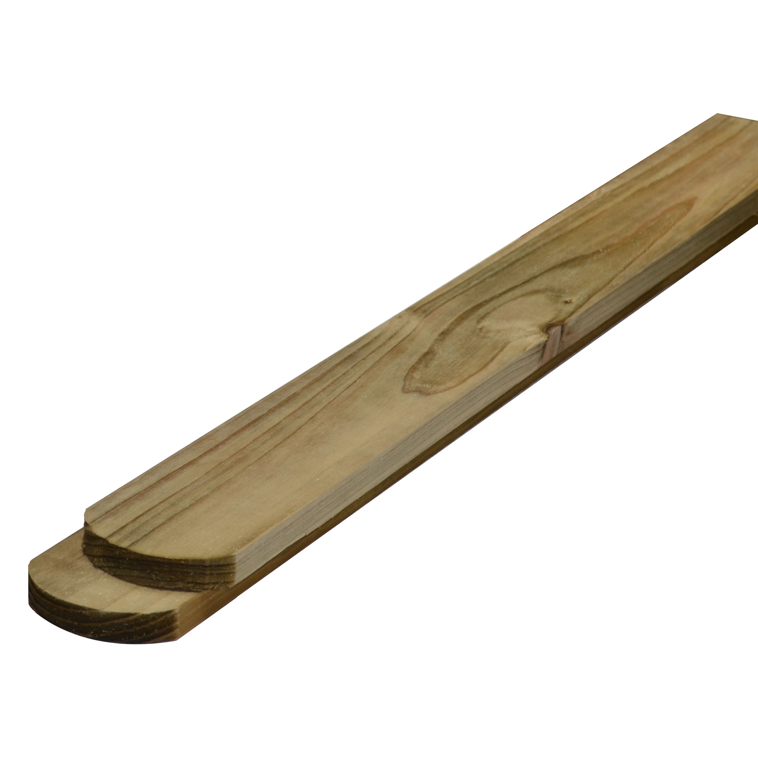 Round Top Tanalised Picket Fence Board 22mm x 100mm (Finished Size 18mm x 95mm)