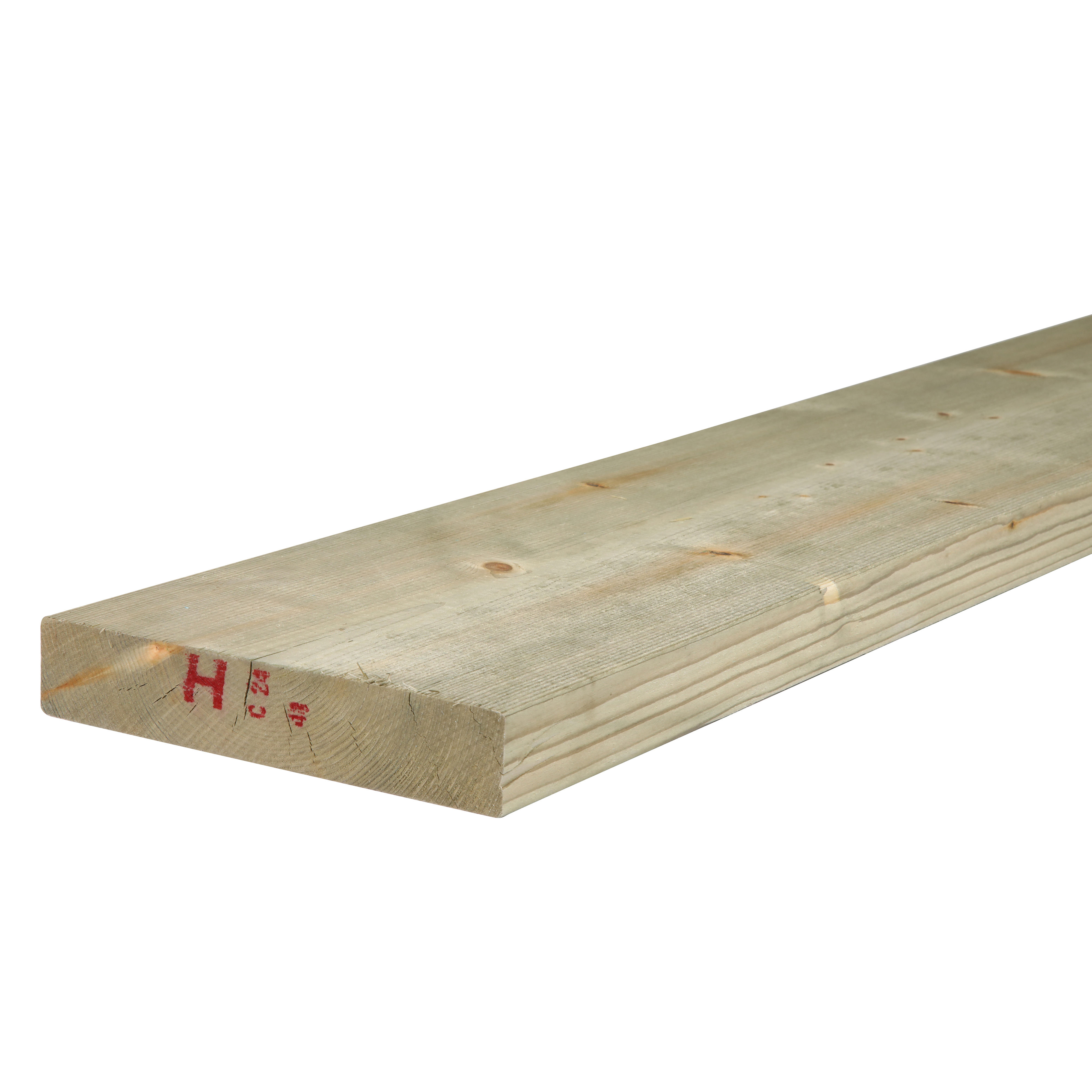 C24 Sawn German Regularised Softwood Timber Tanalised 75mm x 300mm x 7.2m