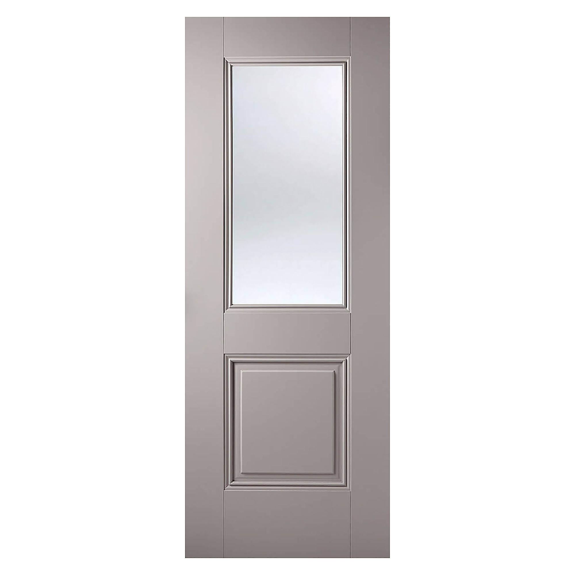 Arnhem 1-Light Primed Plus Glazed Internal Door Silk Grey