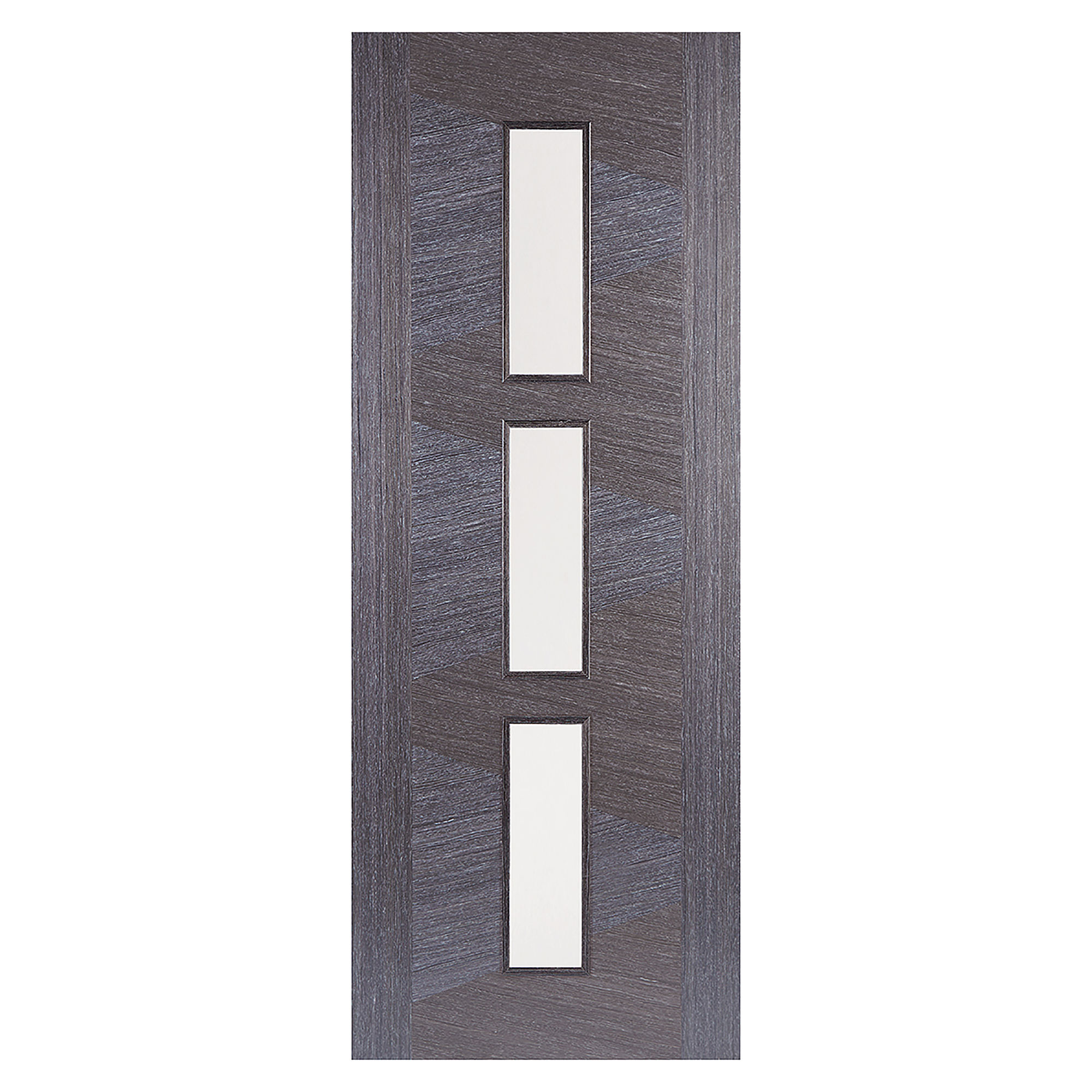 Zeus 3-Light Pre-Finished Clear Glazed Internal Door Ash Grey