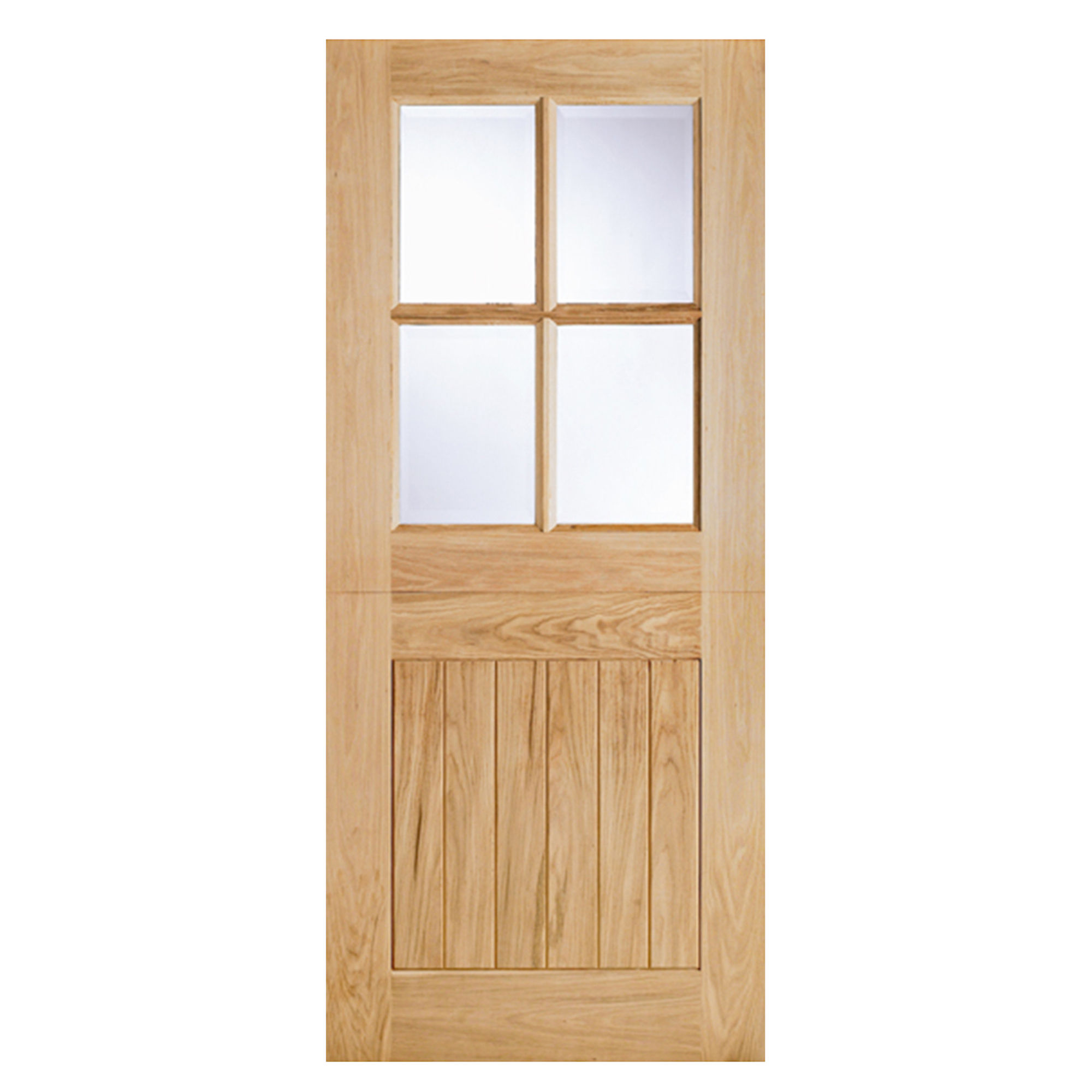 Cottage Stable 4-Light Unfinished Clear Glazed External Door Oak