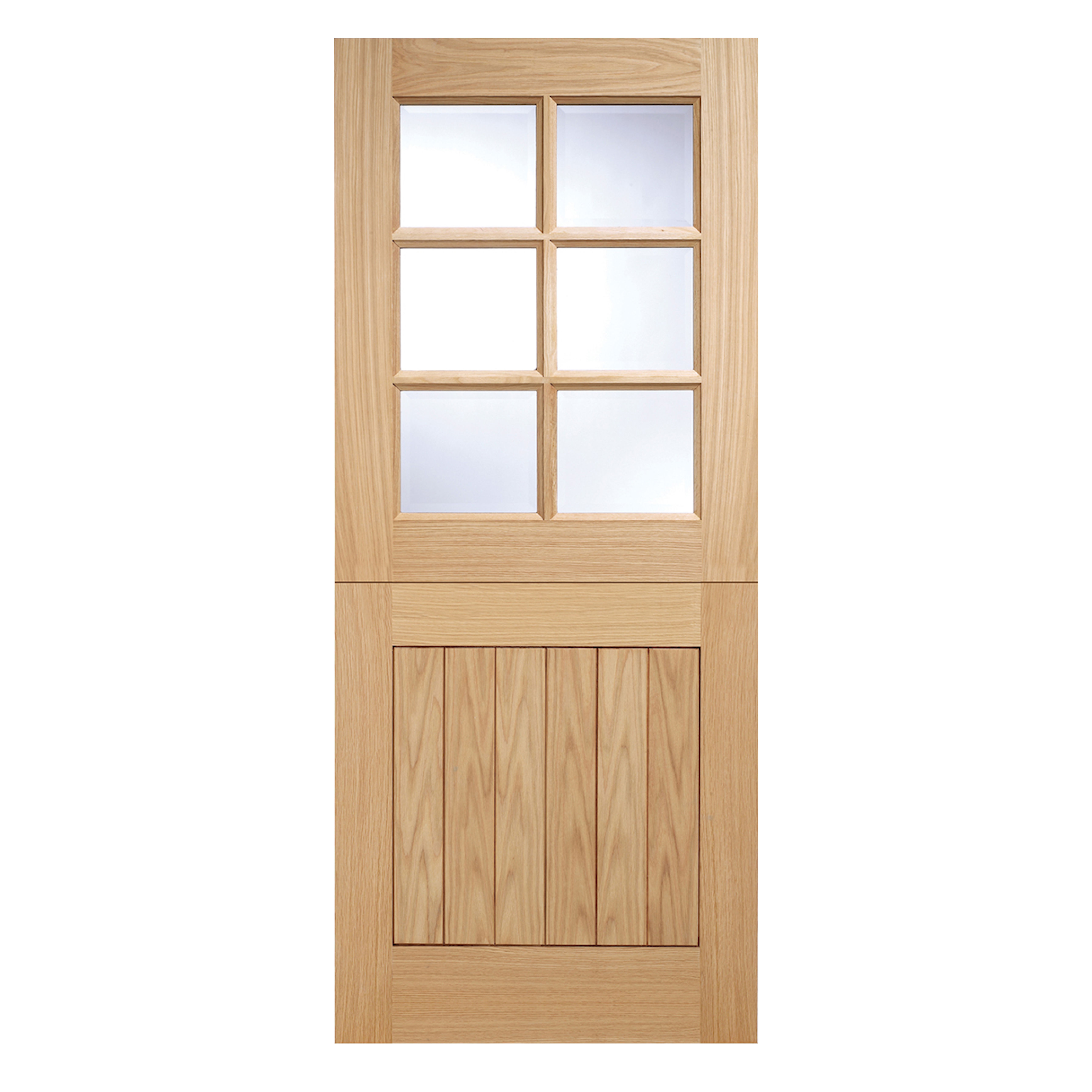 Cottage Stable 6-Light Unfinished Clear Glazed External Door Oak