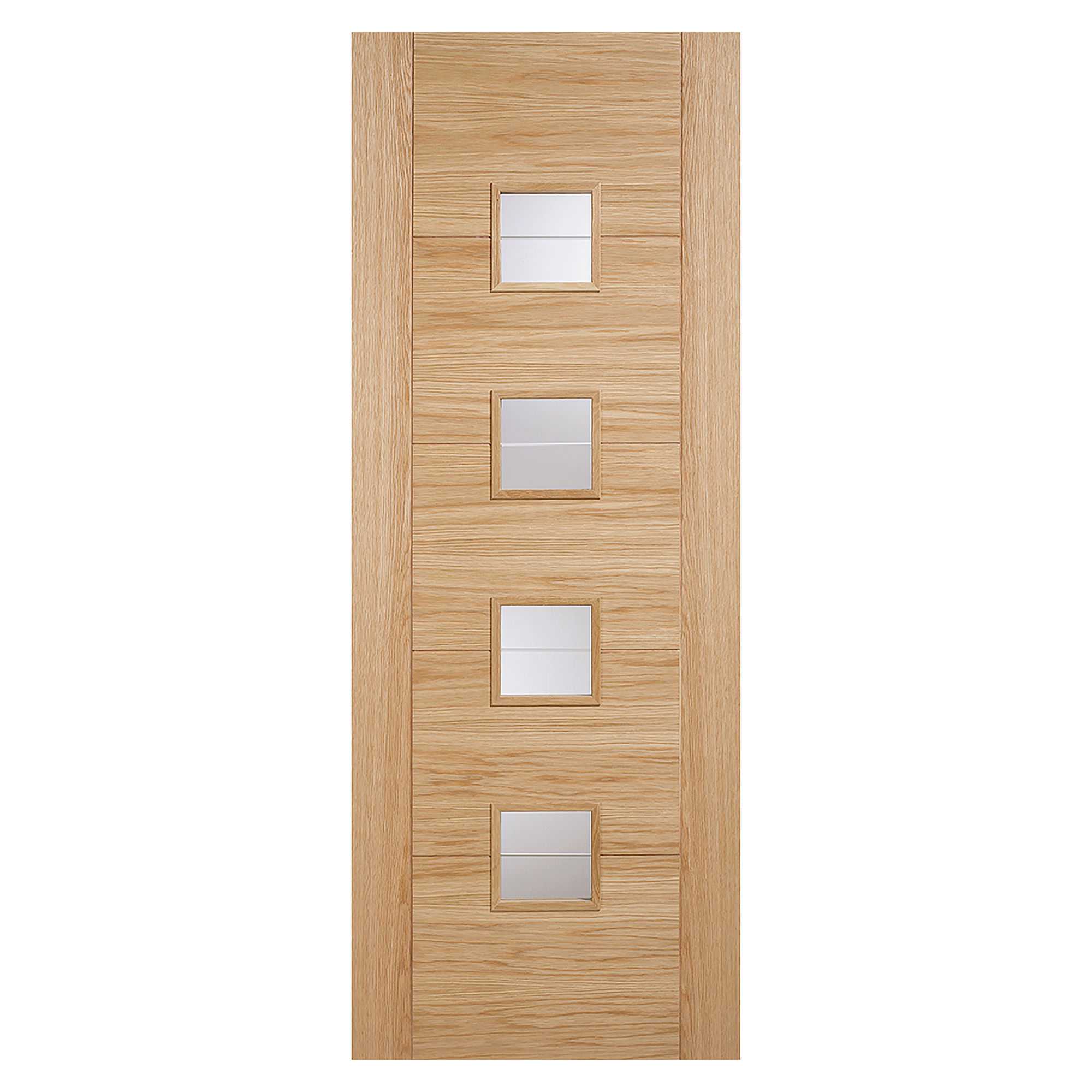 Vancouver 4-Light Pre-Finished Glazed Internal Door Oak