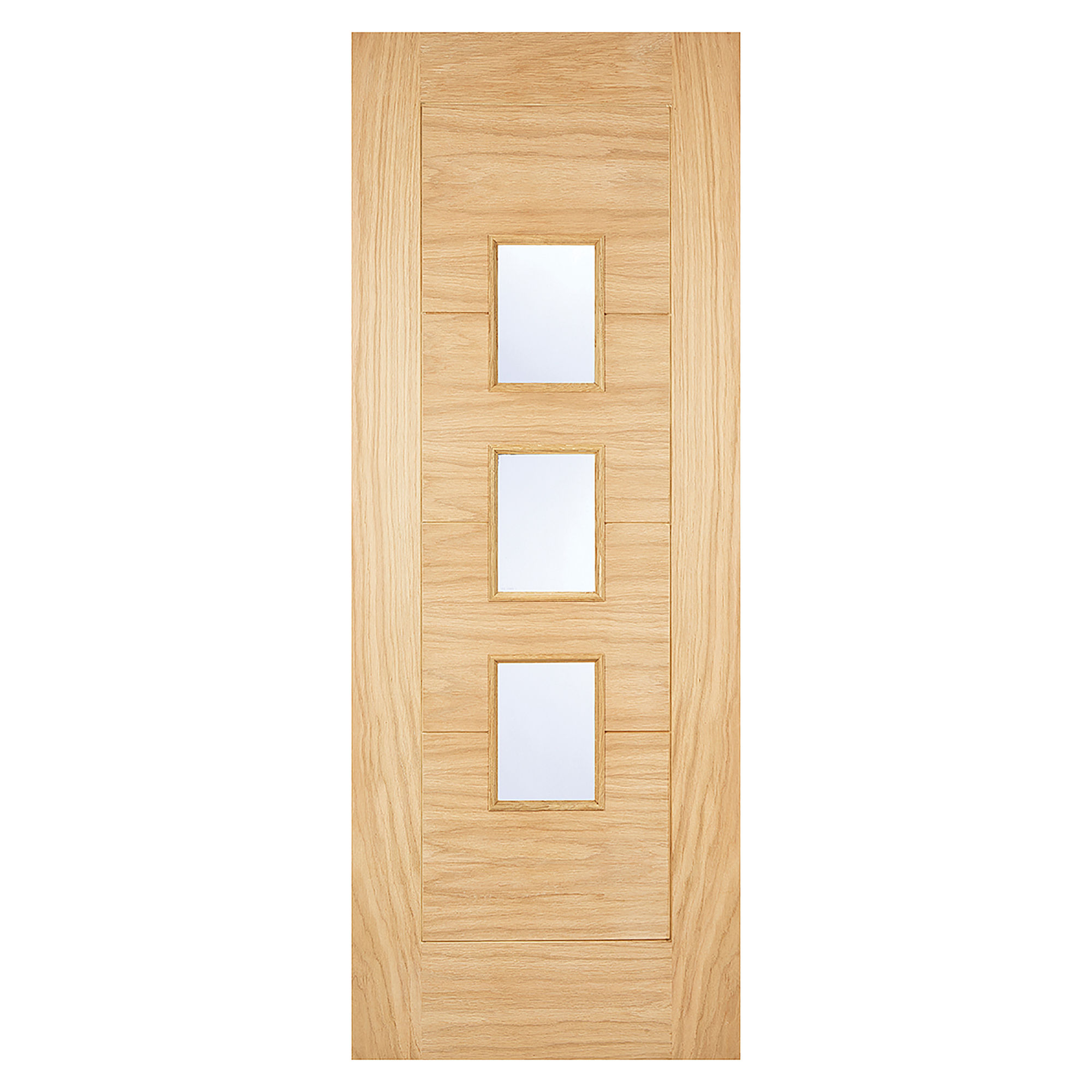 Arta 3-Light Unfinished Frosted Glazed External Door Oak