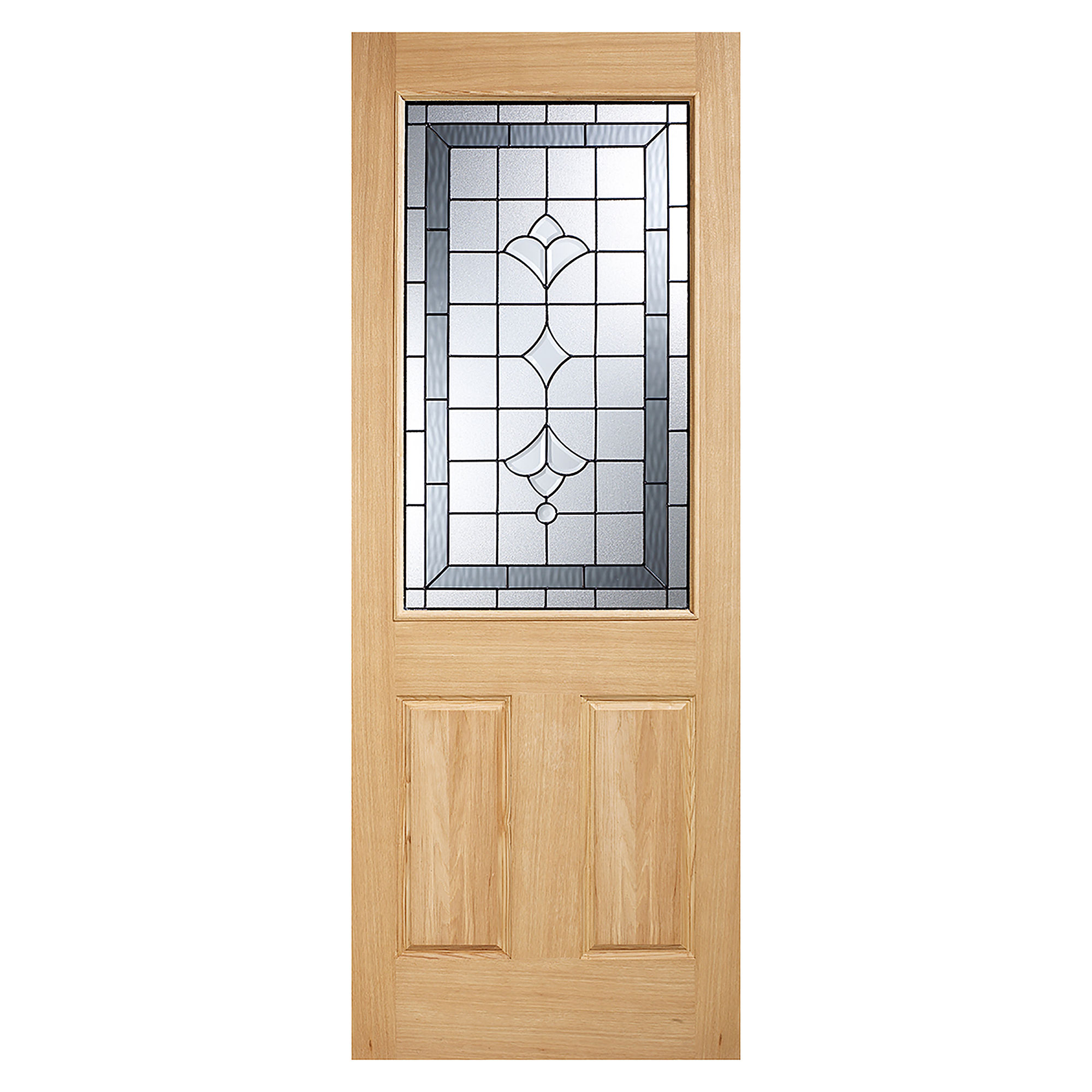 Winchester 1-Light Unfinished Glazed External Door Oak