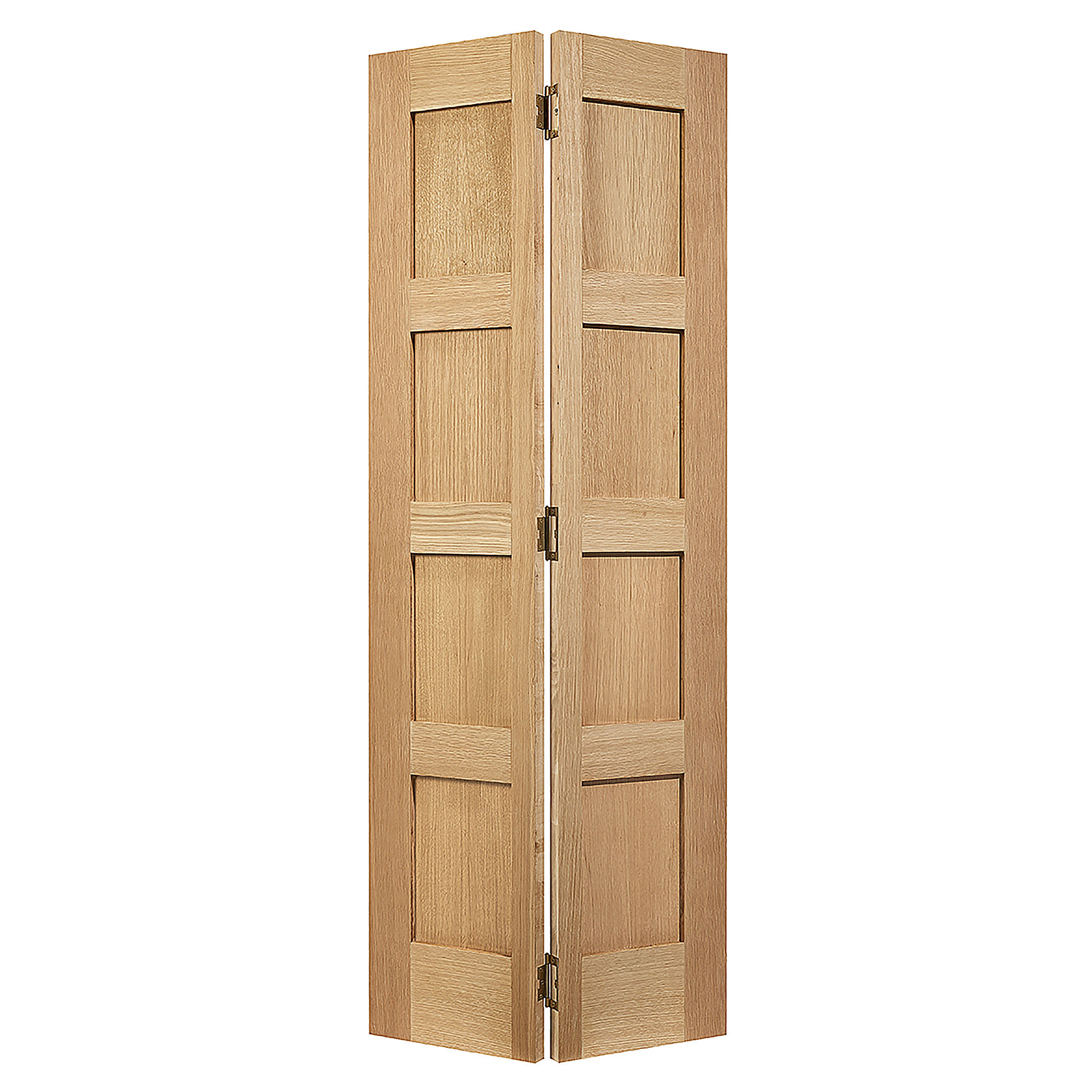 Shaker 4-Panel Bifold Unfinished Internal Doors Oak