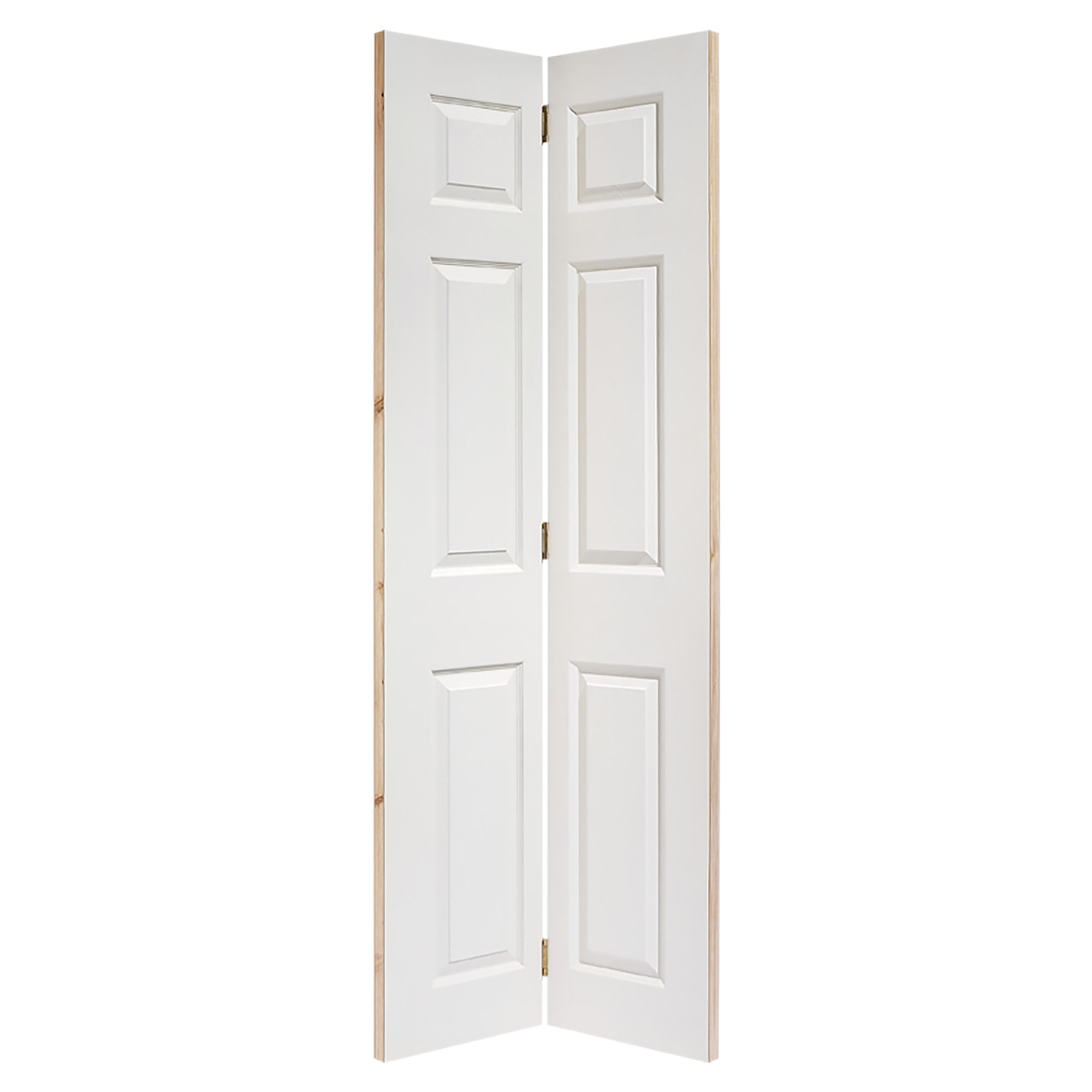 6-Panel Bifold Primed Doors White 762mm x 1981mm - BFTEX6P30