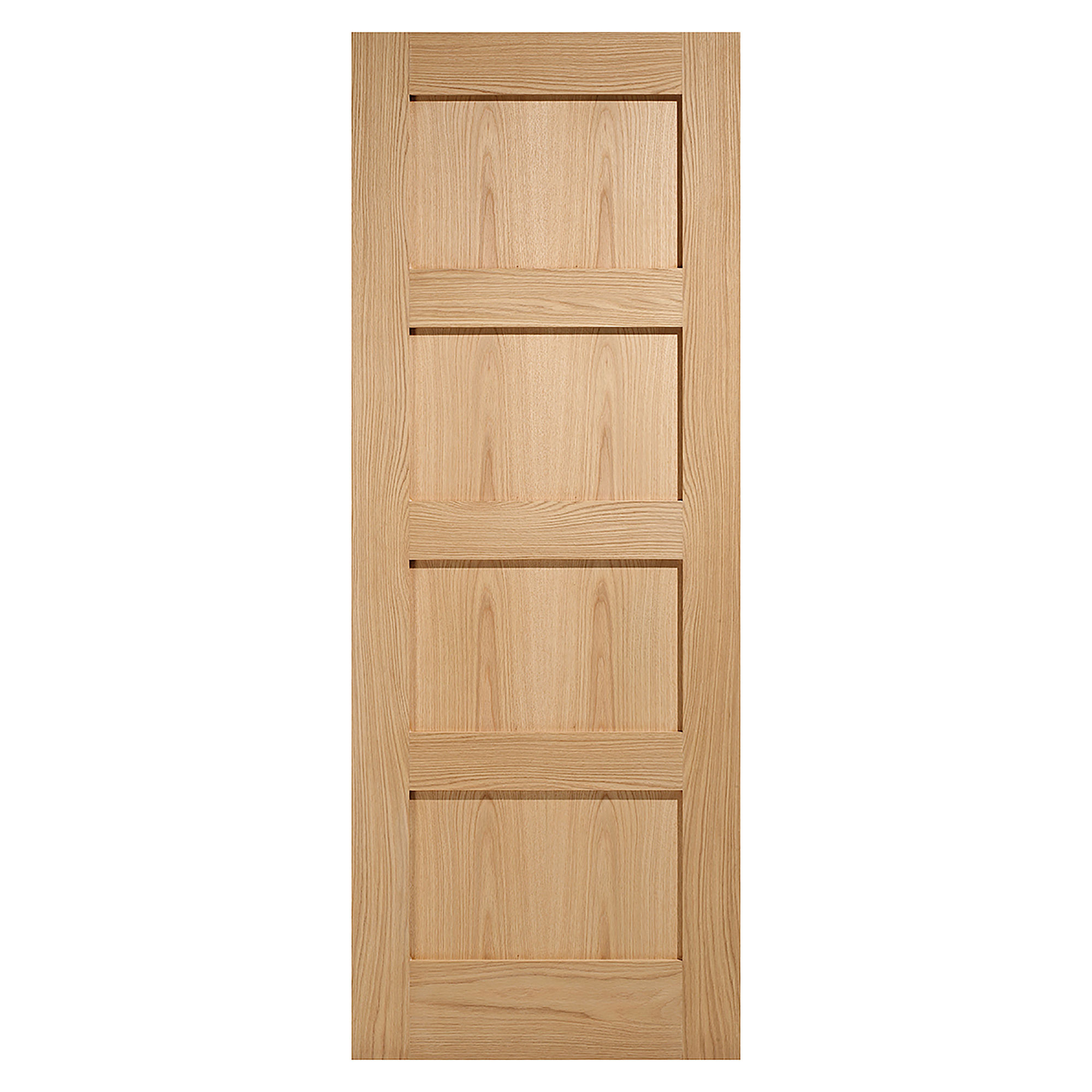 Shaker 4-Panel Pre-Finished Internal Door Oak