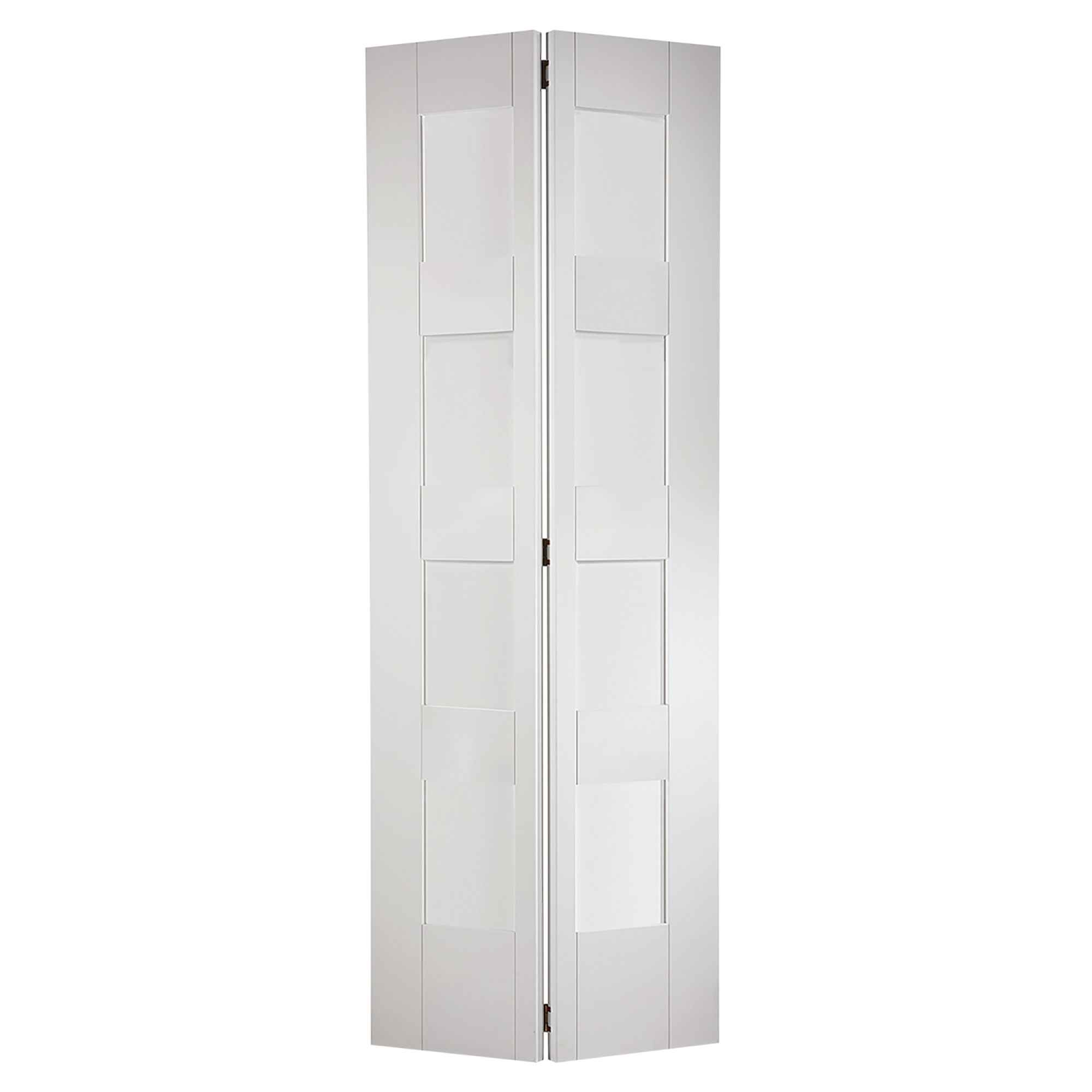 Shaker 4-Light Primed Clear Glazed Bifold Doors White