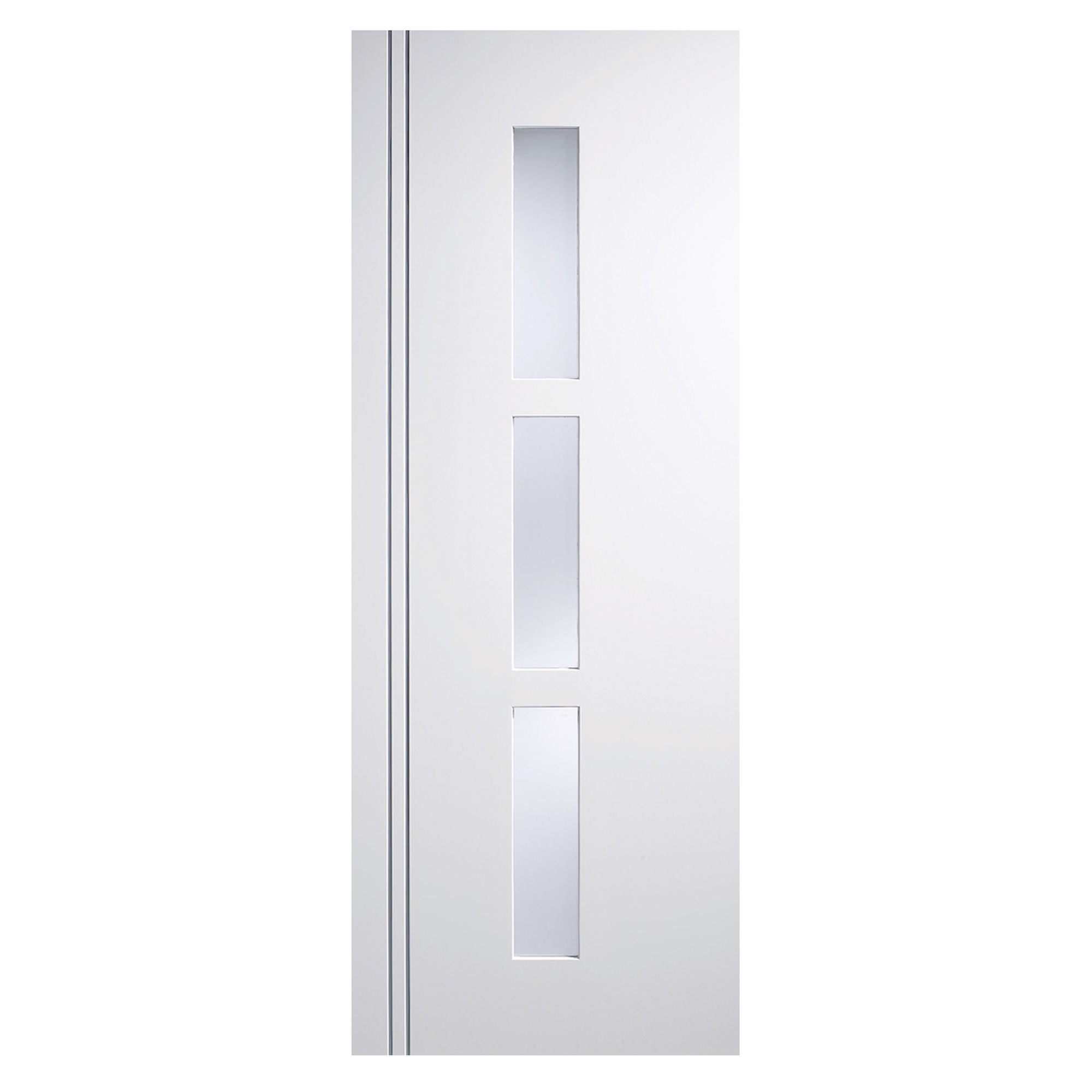 Sierra Blanco 3-Light Pre-Finished Frosted Glazed Internal Door White
