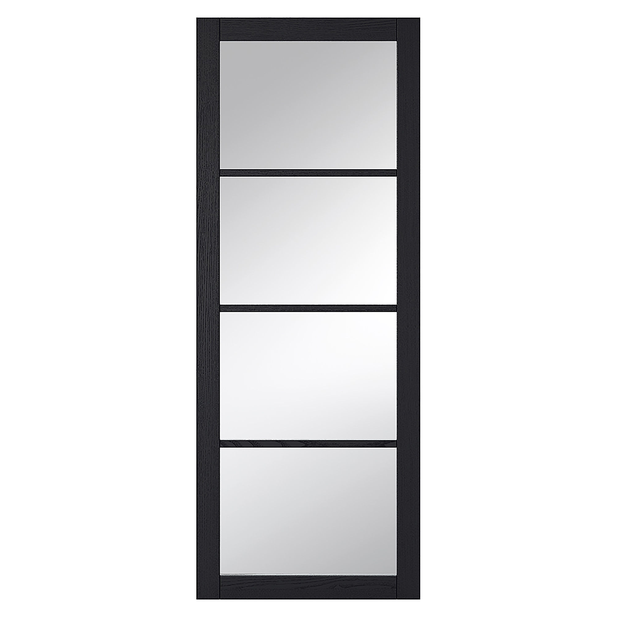 Soho 4-Light Pre-Finished Clear Glazed Internal Door Dark Charcoal