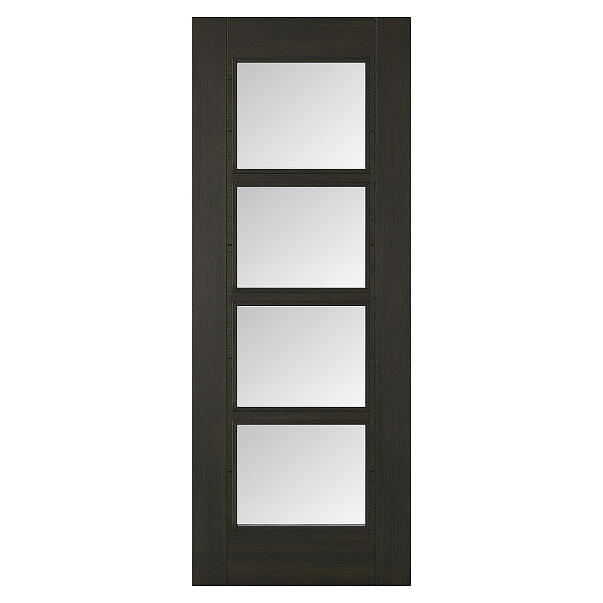 Vancouver 4-Light Pre-Finished Clear Glazed Internal Door Smoked Oak