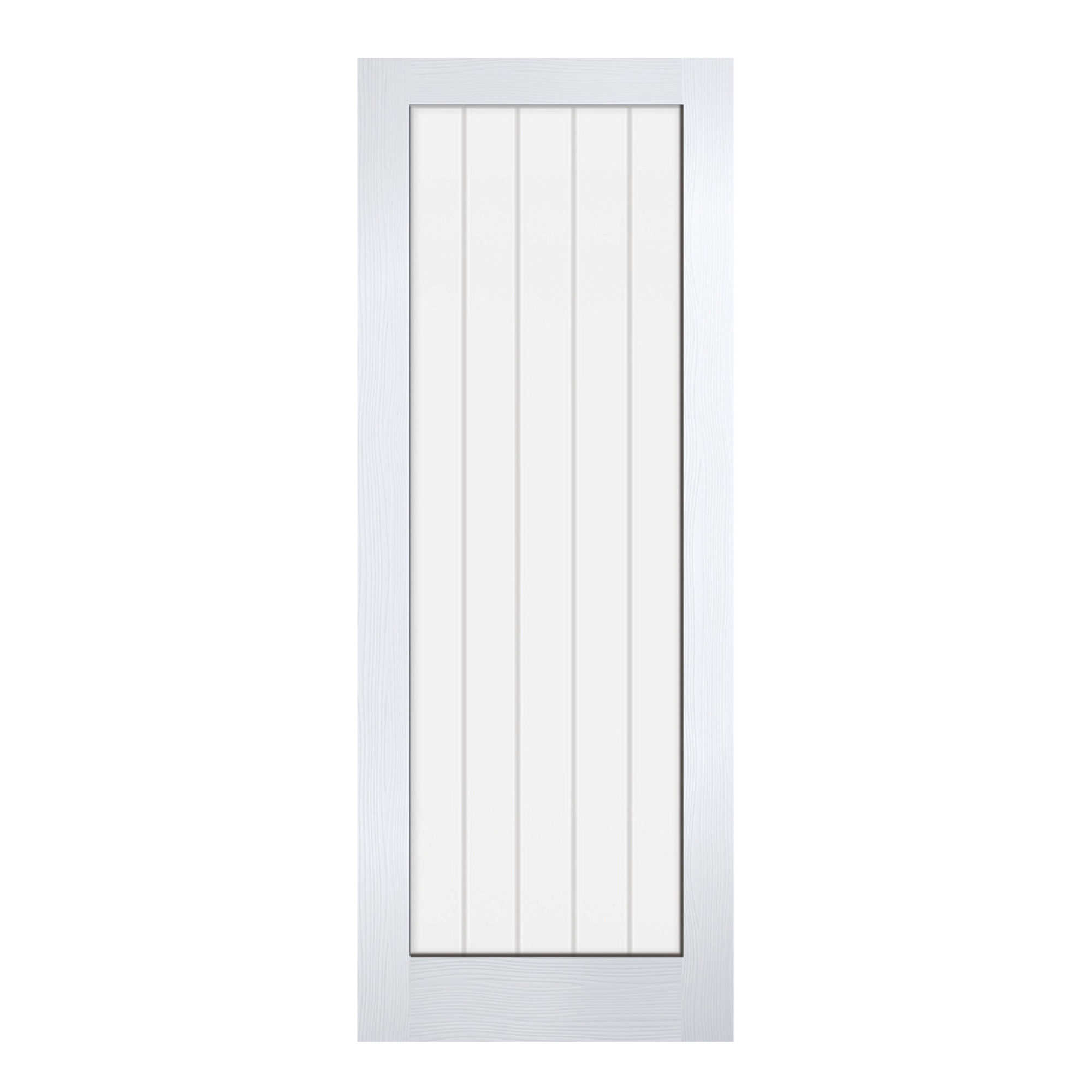 Vertical 1-Light Primed Glazed Internal Door White