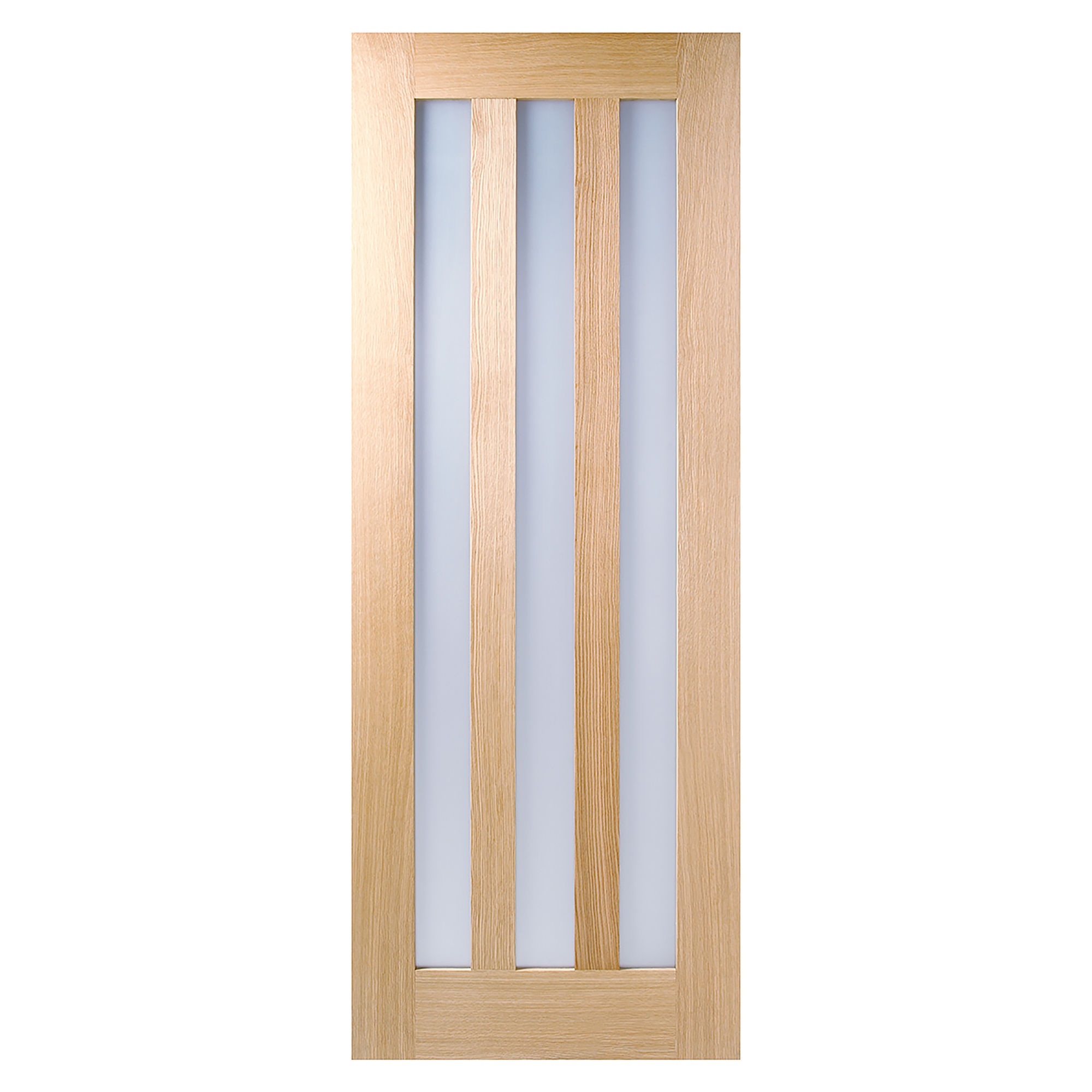 Utah 3-Light Unfinished Frosted Glazed Internal Door Oak