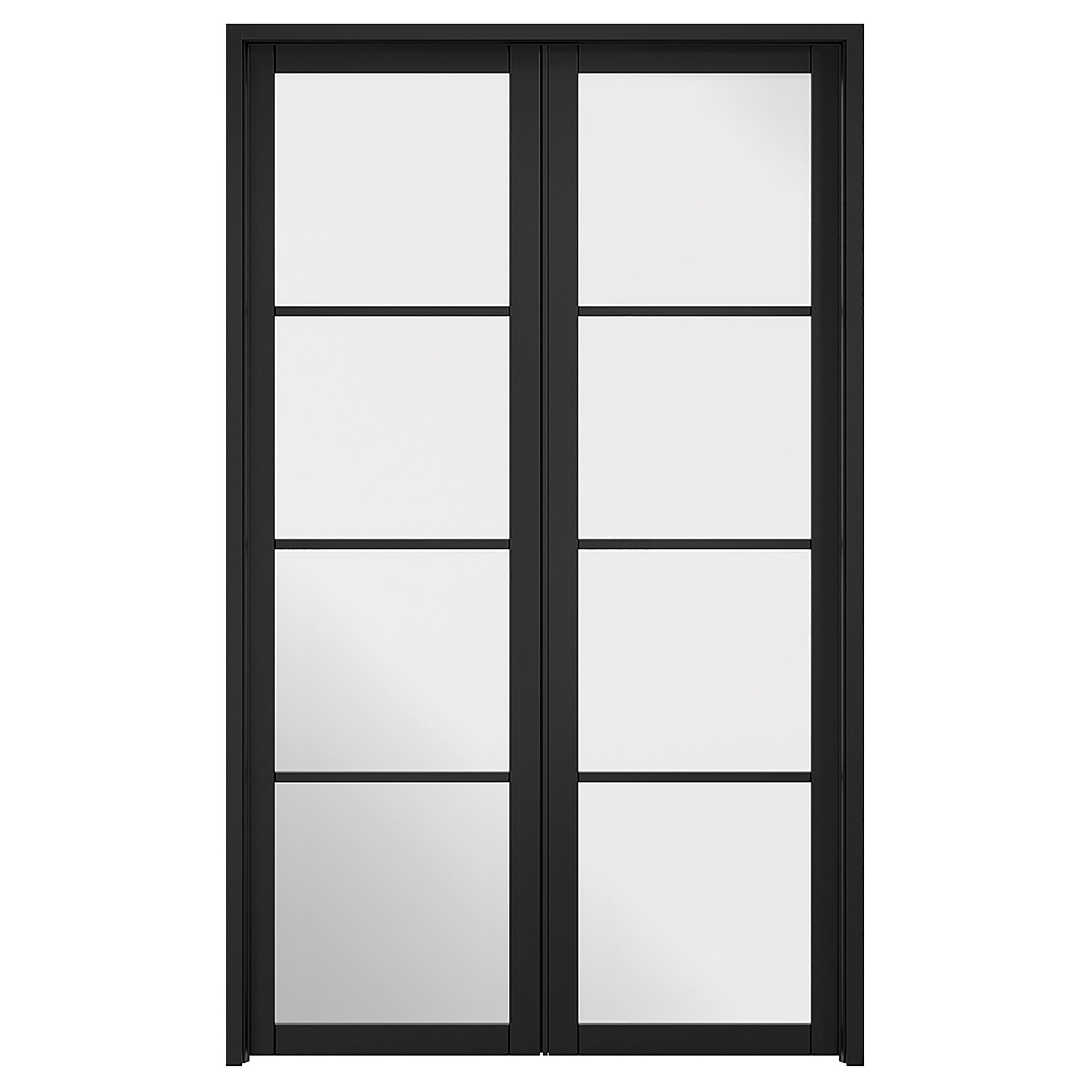 Soho W4 Primed Glazed Room Divider Black 1246mm x 2031mm - W4SOHOBLA