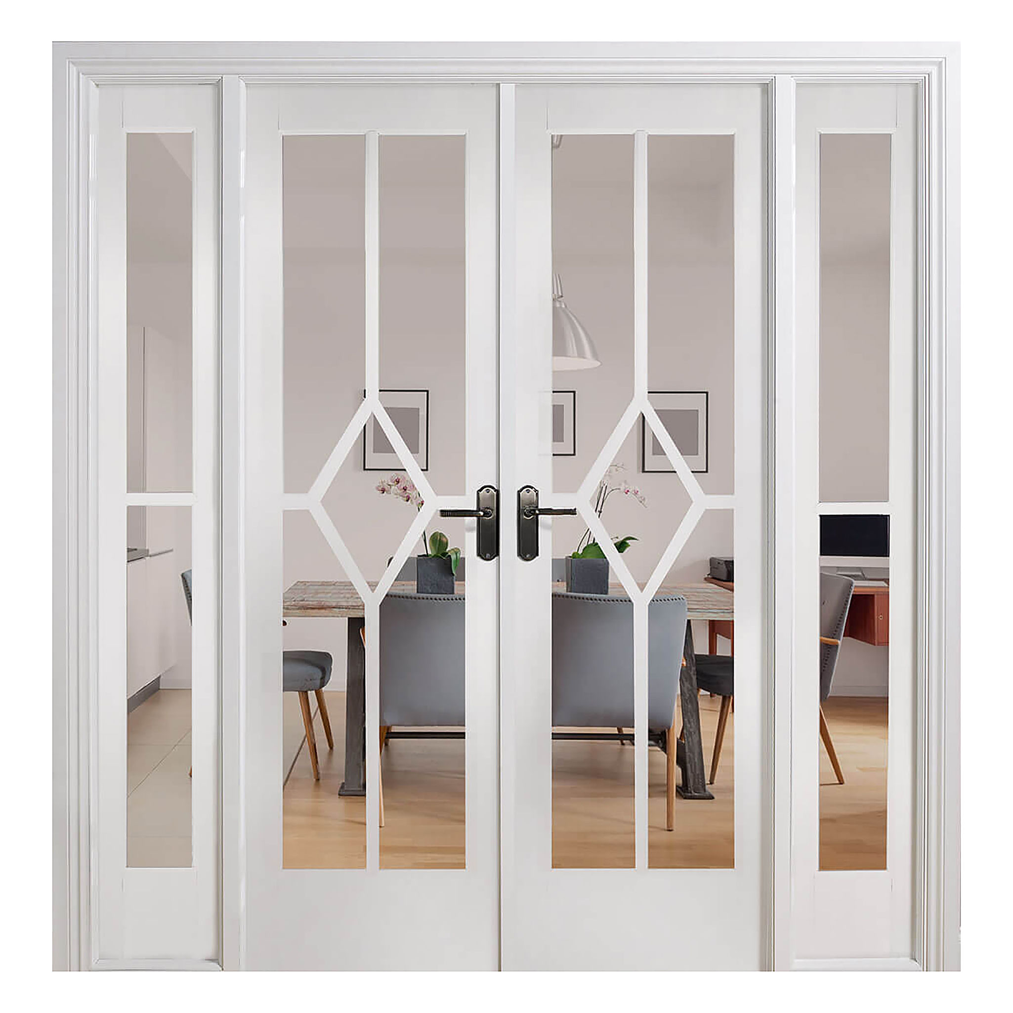Reims W6 Primed Glazed Room Divider White 1904mm x 2031mm - W6WFREI
