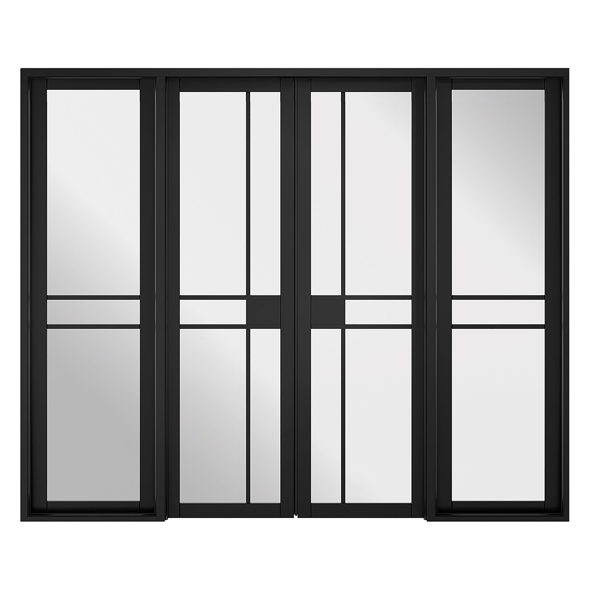 Greenwich W8 Primed Glazed Room Divider Black 2478mm x 2031mm - W8GREENWBLA