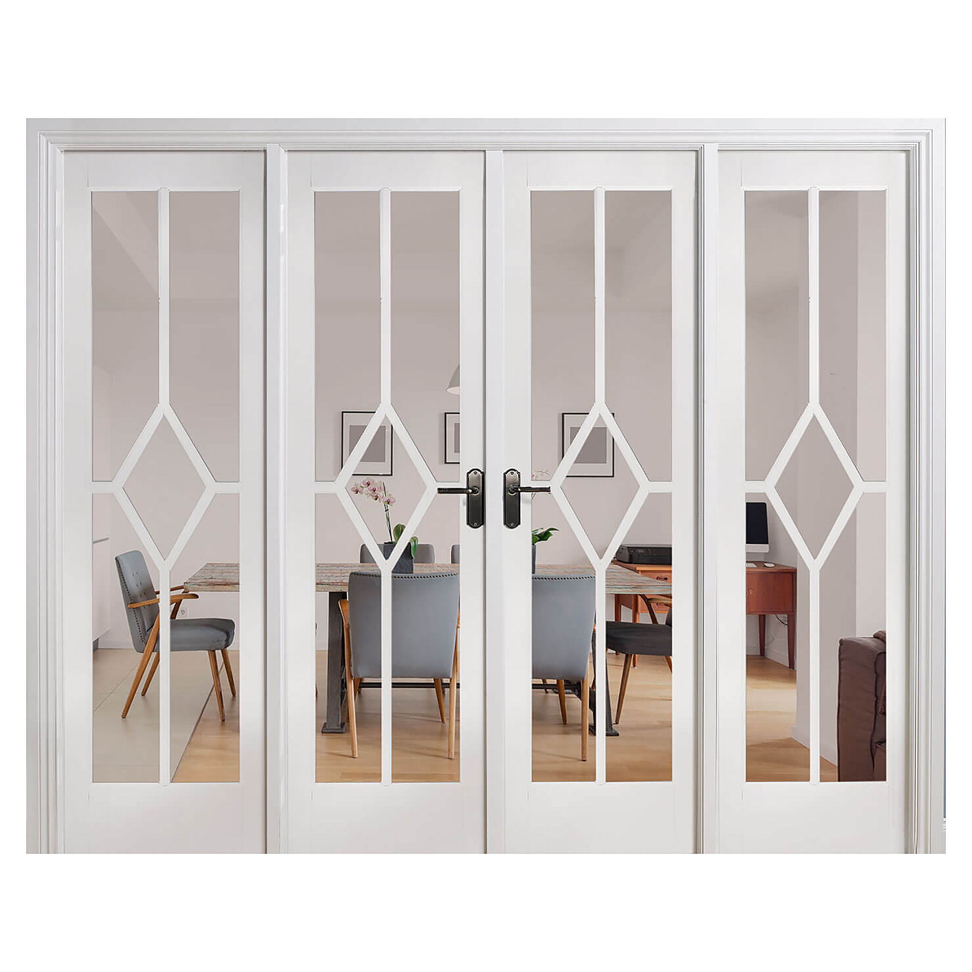 Reims W8 Primed Glazed Room Divider White 2478mm x 2031mm - W8WFREI