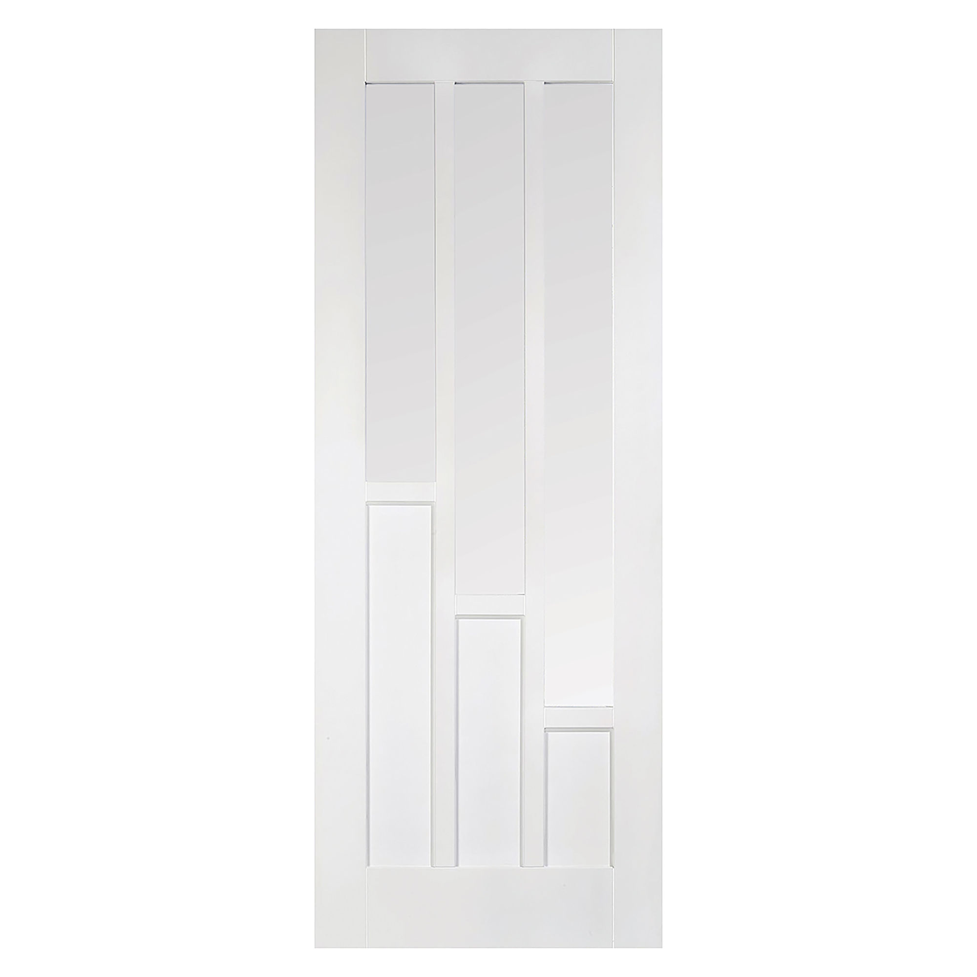Coventry 3-Light Primed Clear Glazed Internal Door White