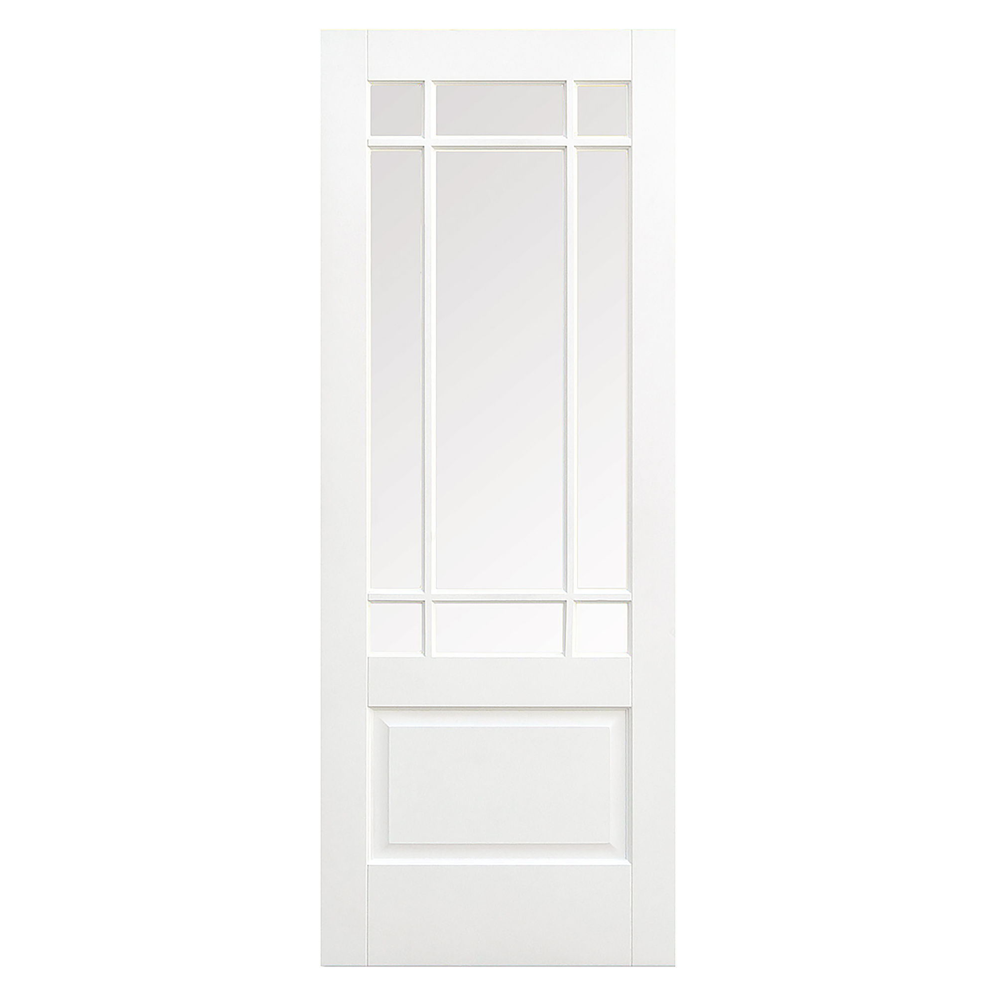 Downham 9-Light Primed Glazed Internal Door White