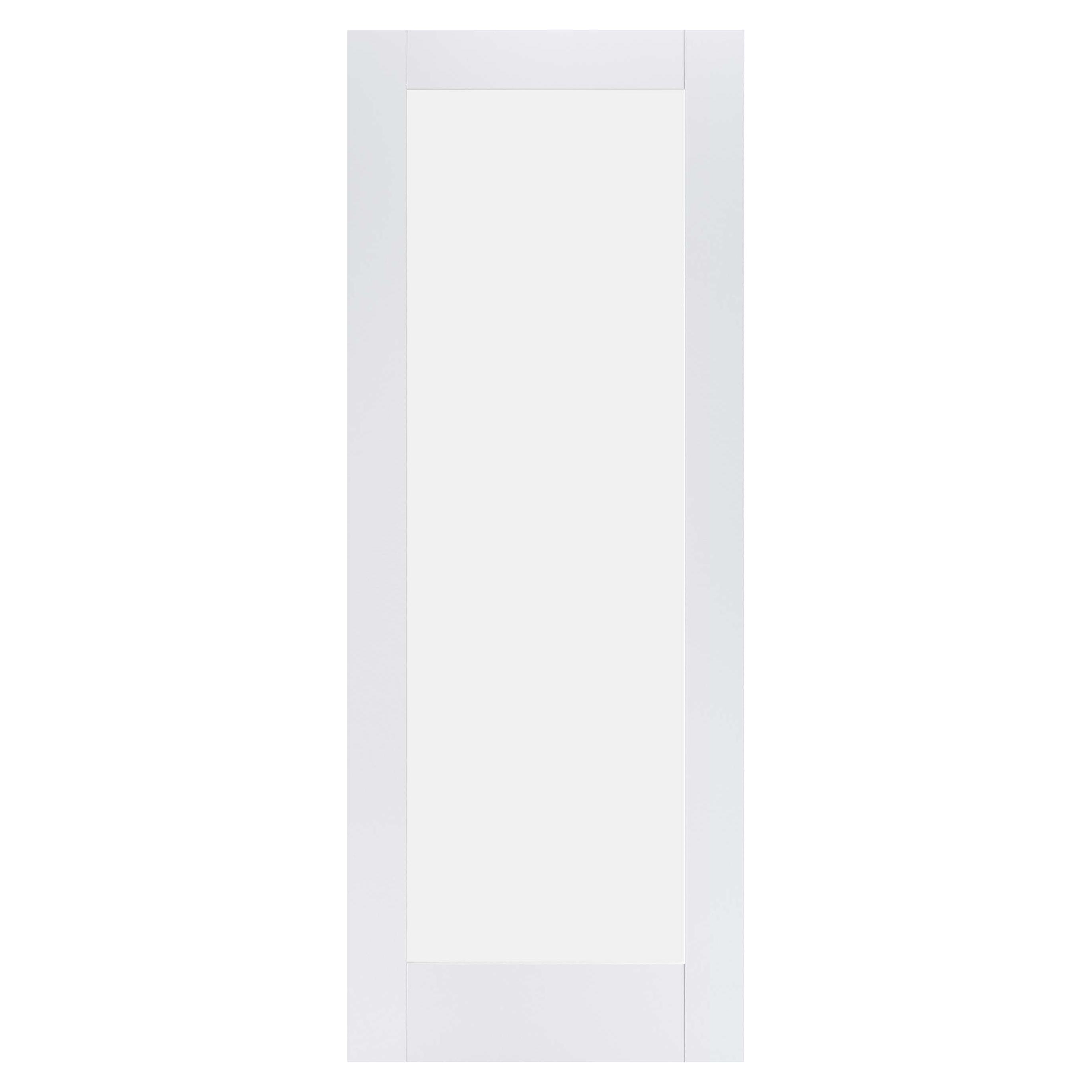 Pattern 10 1-Light Primed Frosted Glazed Internal Door White