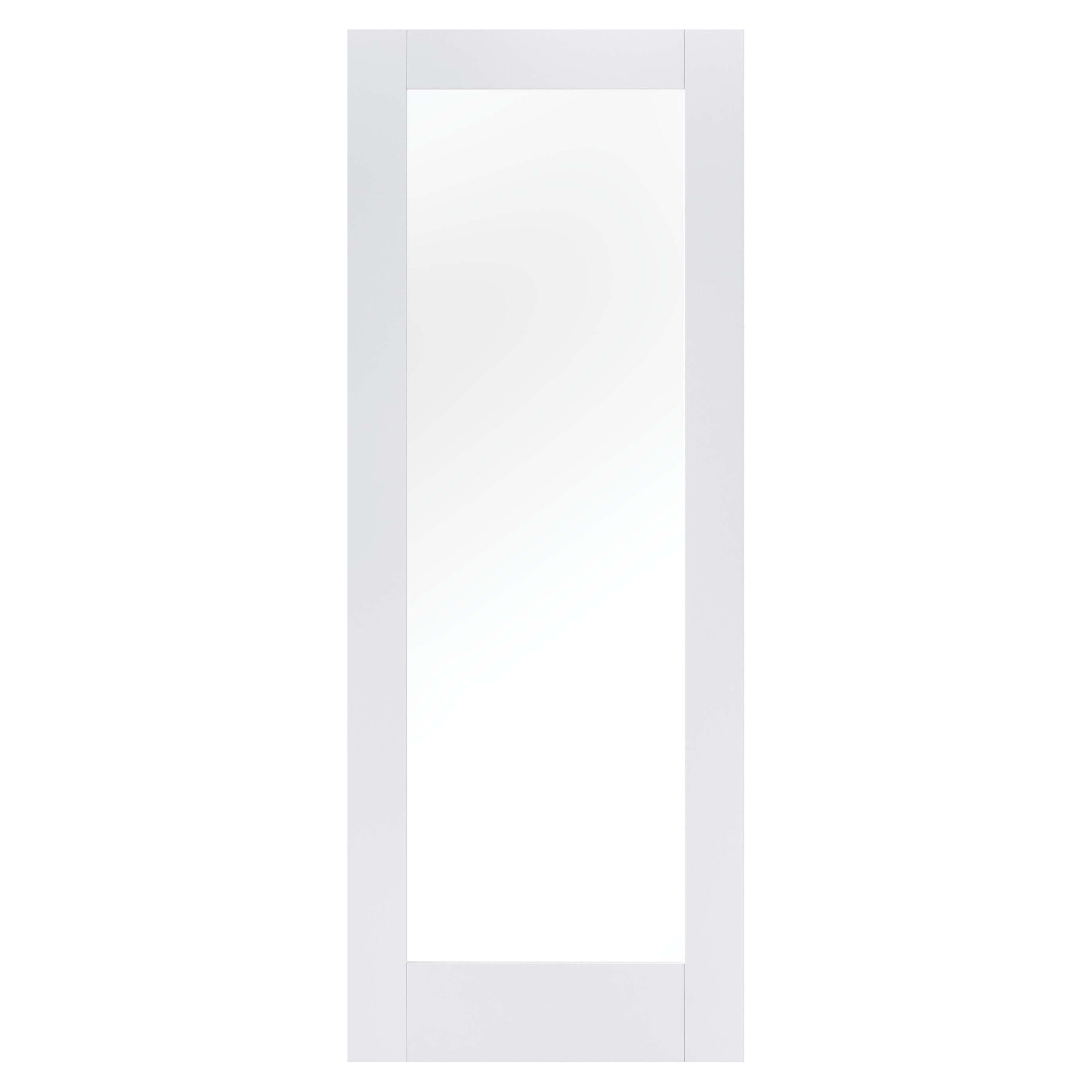 Pattern 10 1-Light Primed Clear Glazed Internal Door White