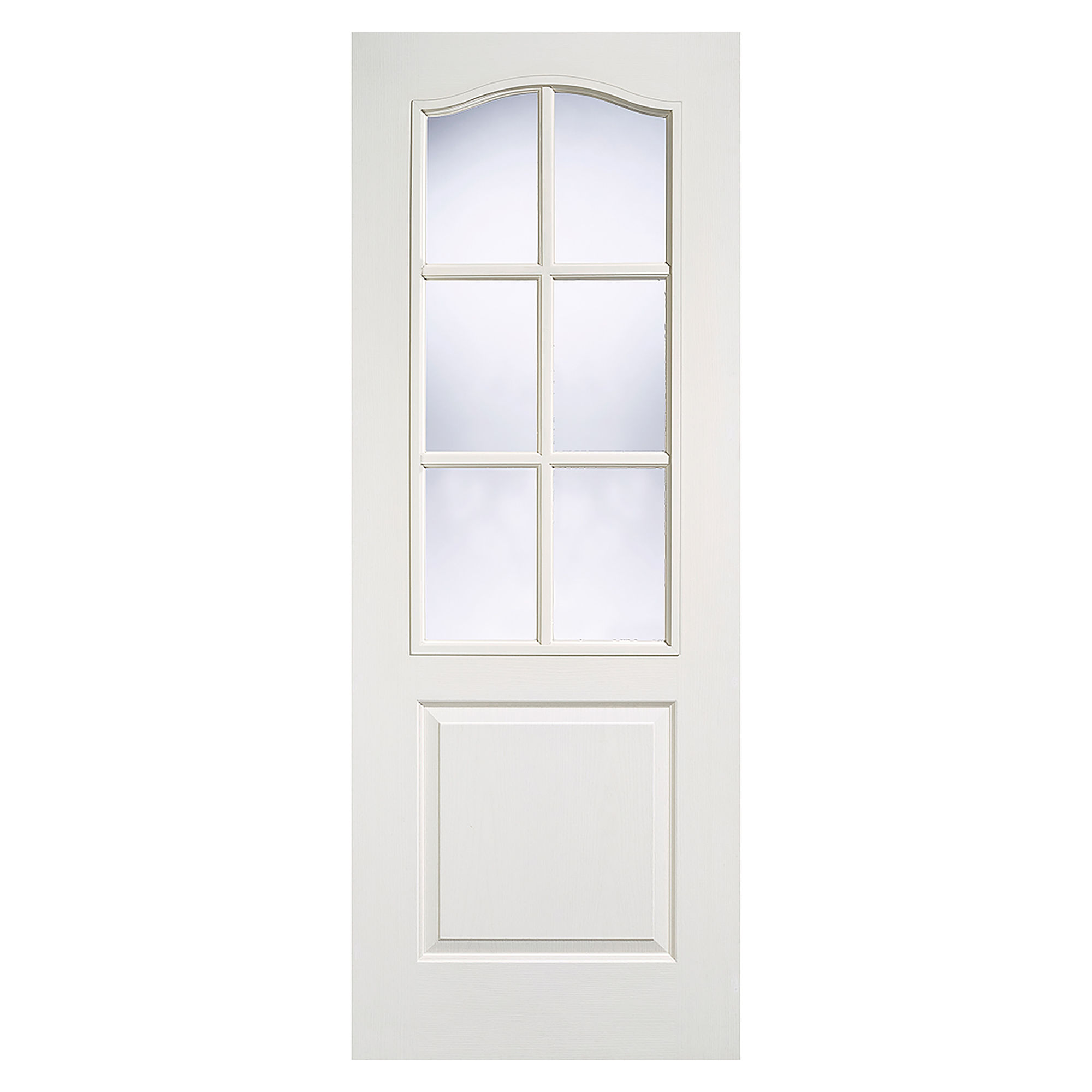 Classical 6-Light Primed Clear Glazed Internal Door White