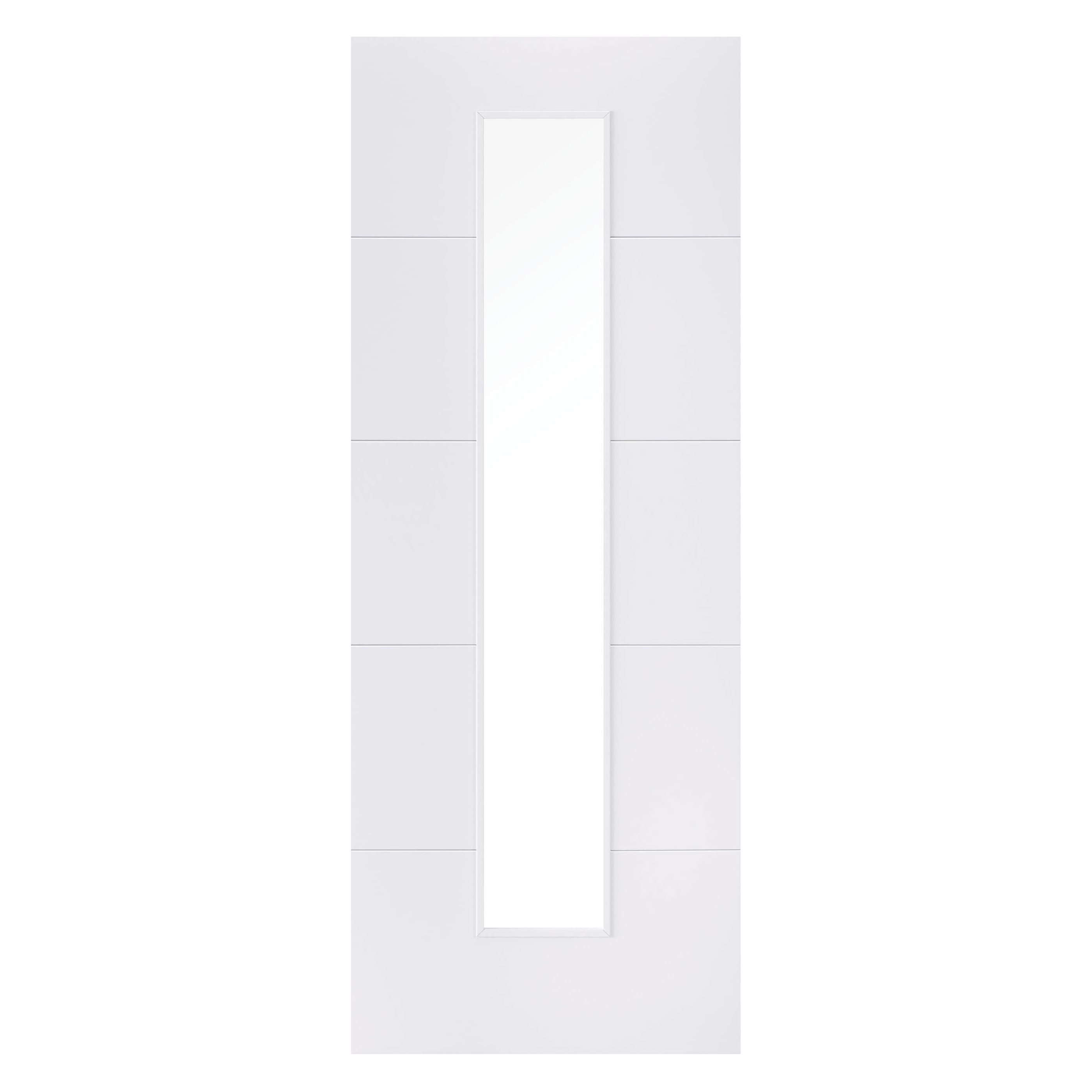 Santandor 1-Light Primed Clear Glazed Internal Door White