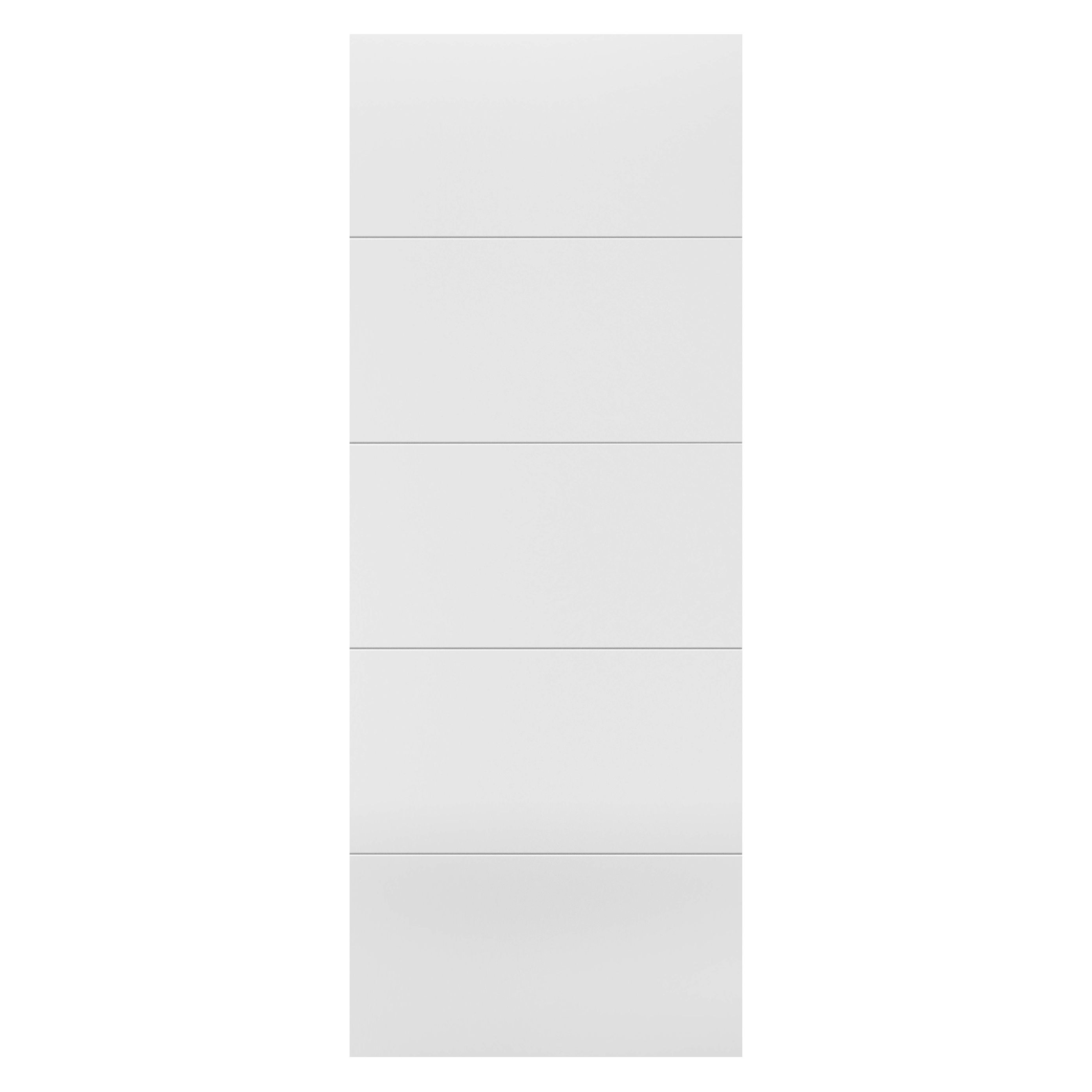 Santandor 5-Panel Primed Internal Door White