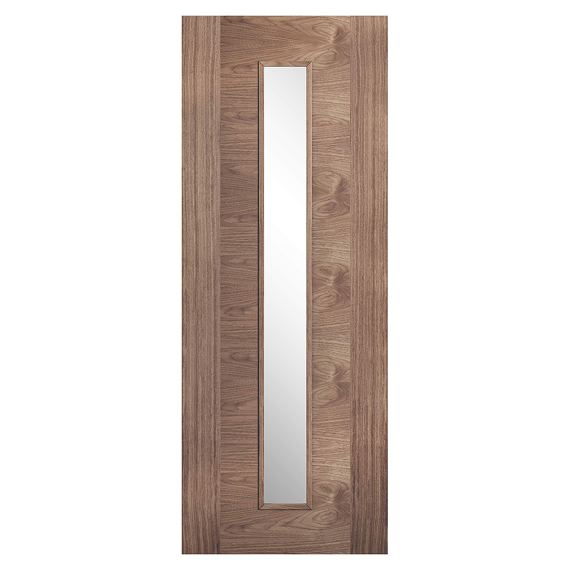 Sofia 1-Light Pre-Finished Clear Glazed Internal Door Walnut