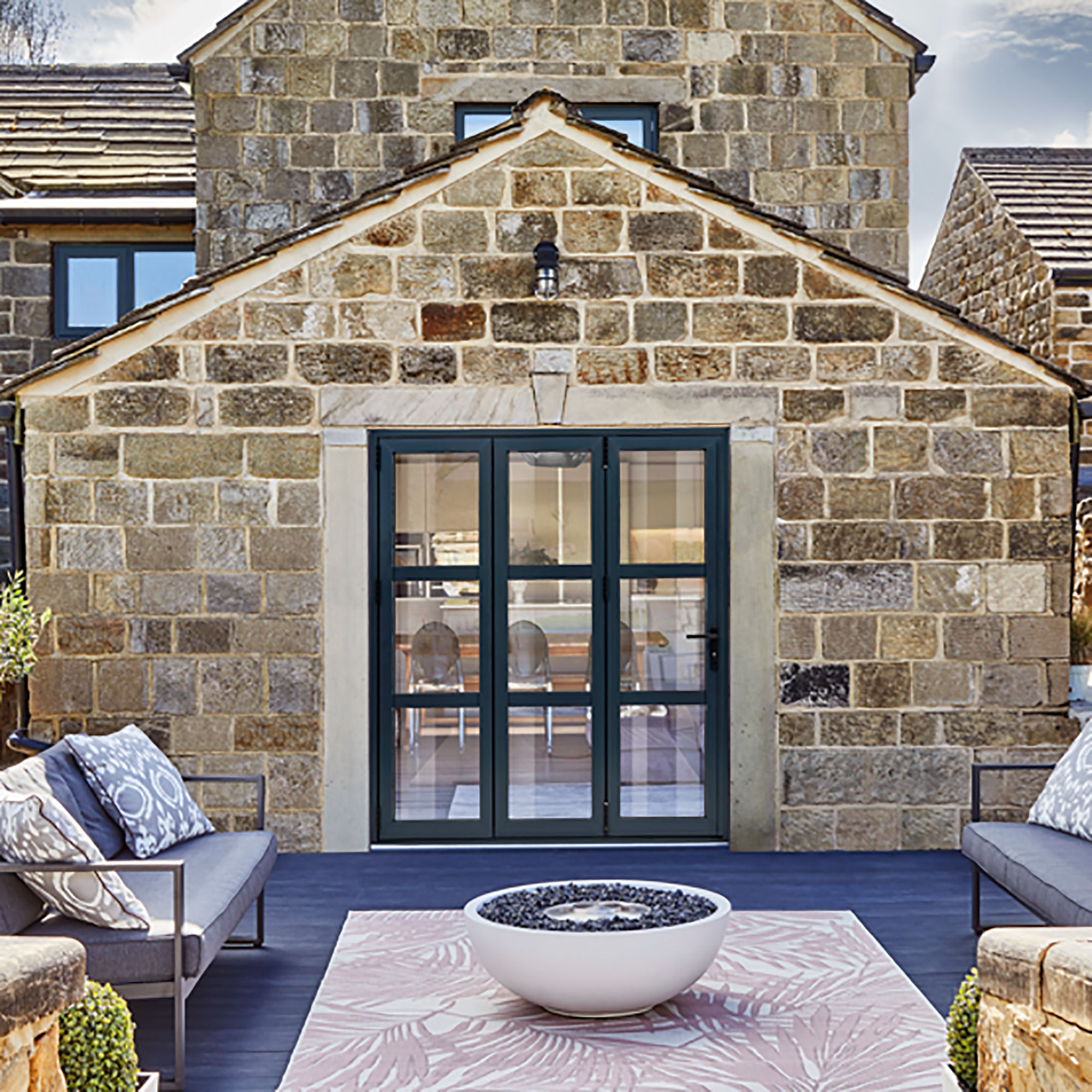 Aluvu Heritage Style Pre-Finished Bi-Fold External Glazed Doors 6ft Left Hand Anthracite Grey 1790mm x 2090mm - ALUVUHERGL6