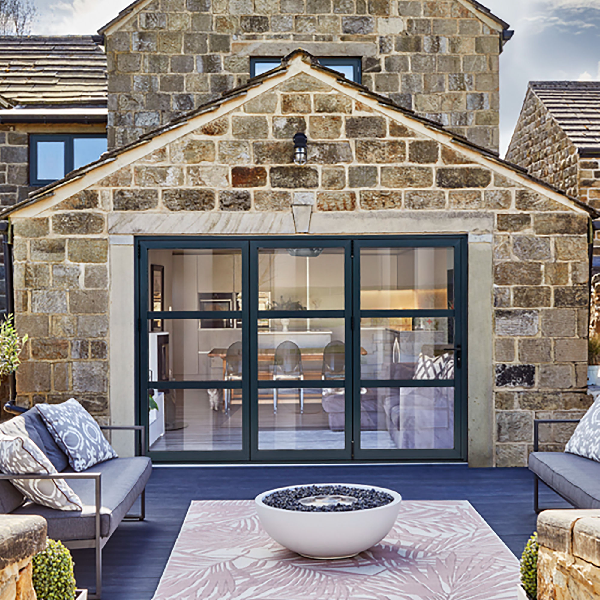 Aluvu Heritage Style Pre-Finished Bi-Fold External Glazed Doors 10ft Right Hand Anthracite Grey 2990mm x 2090mm - ALUVUHERGR10
