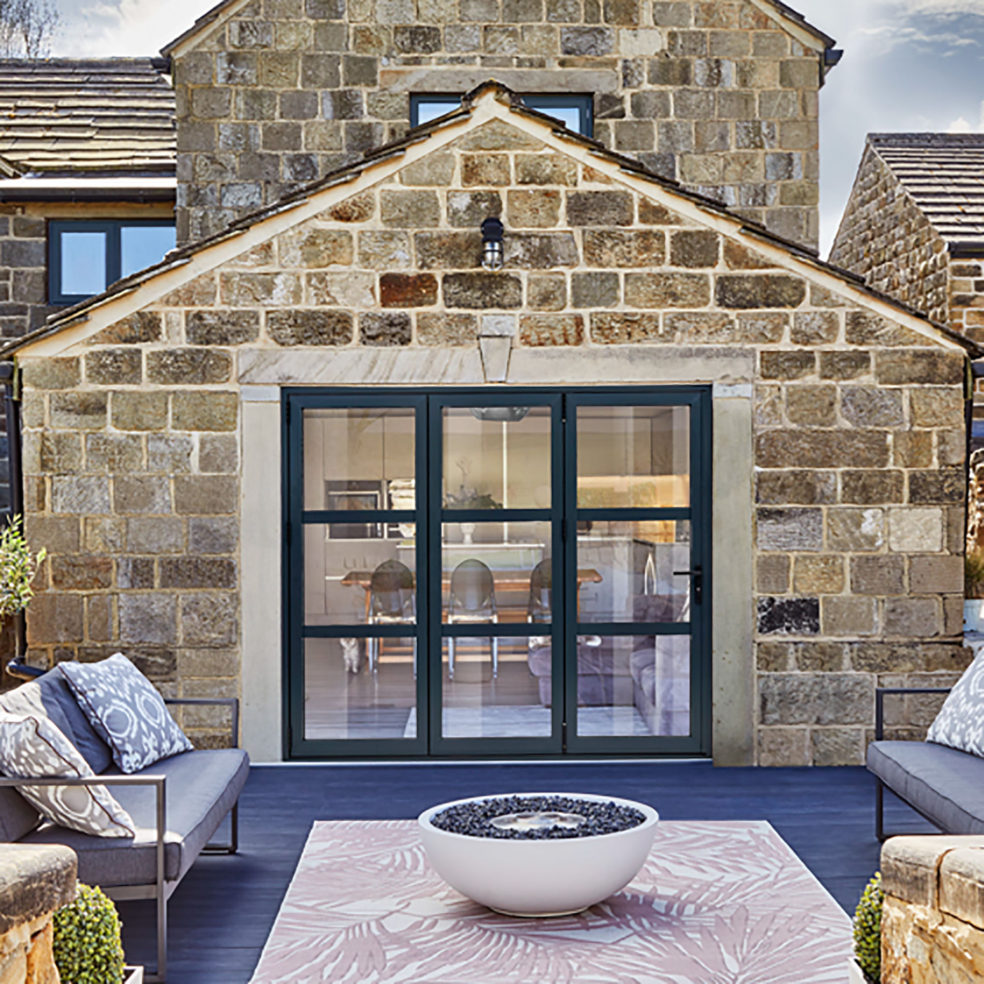 Aluvu Heritage Style Pre-Finished Bi-Fold External Glazed Doors 8ft Right Hand Anthracite Grey 2390mm x 2090mm - ALUVUHERGR8