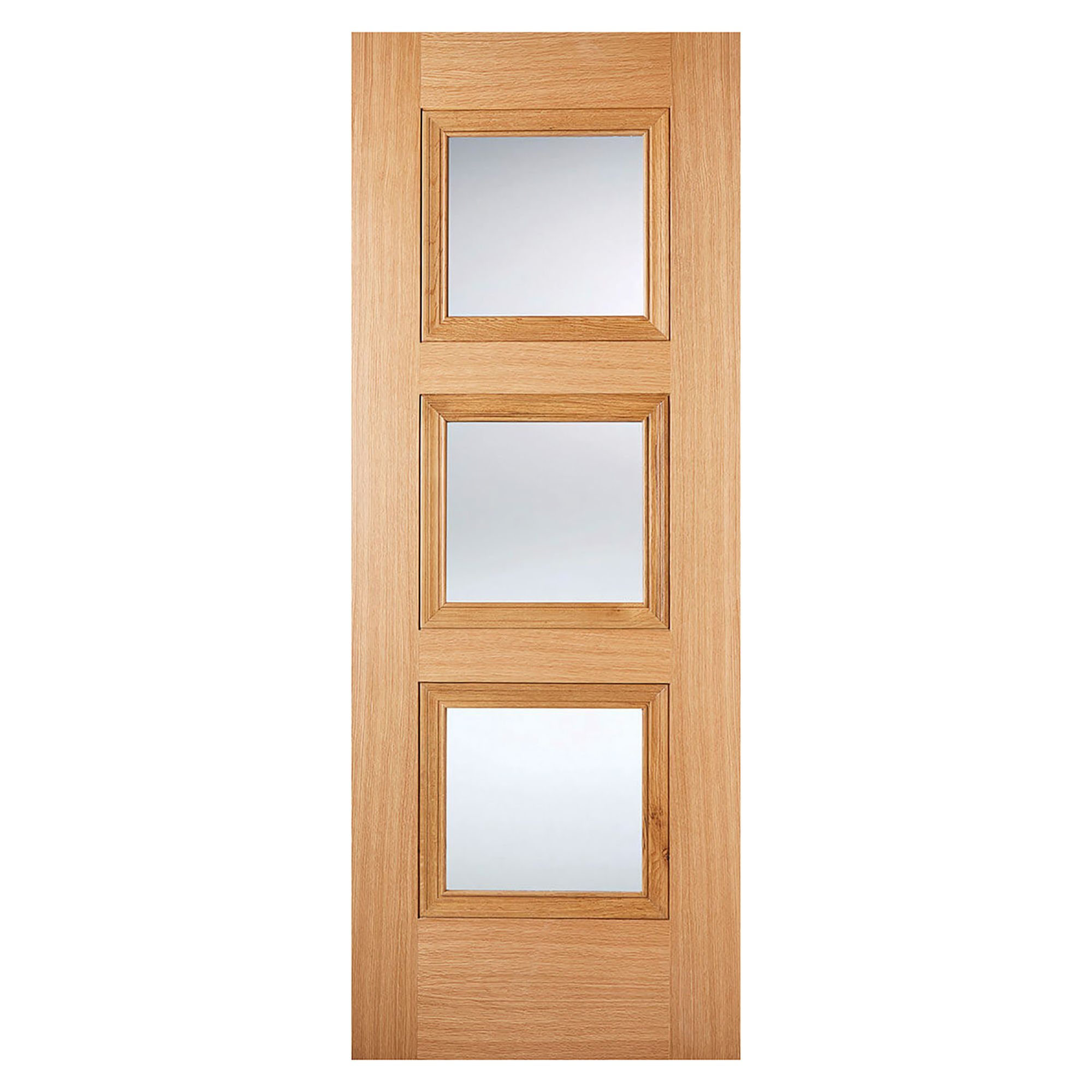 Amsterdam 3-Light Pre-Finished Glazed Internal Door Oak