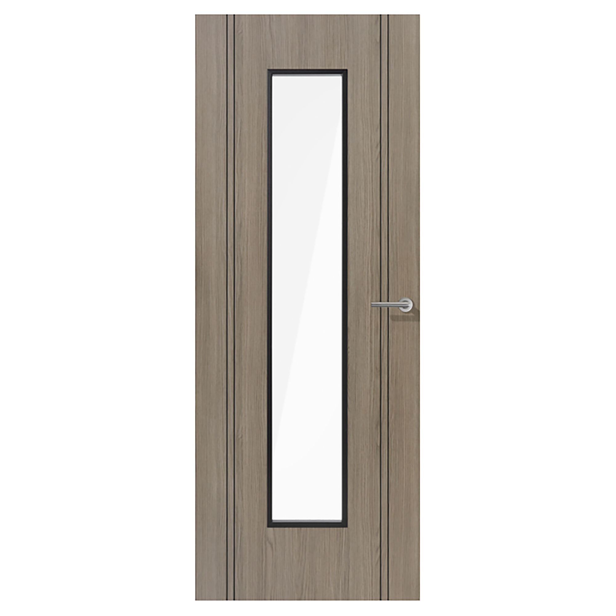 Monaco Laminate Glazed Internal Door Light Grey