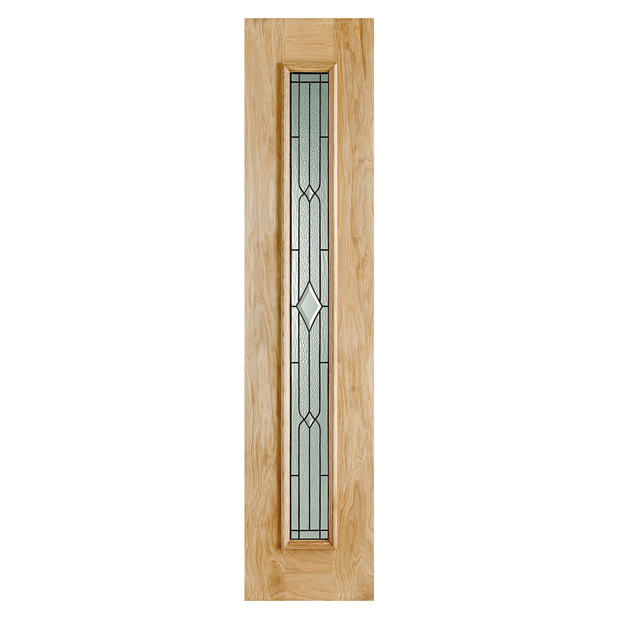 Universal Unfinished External Leaded Sidelight Oak 457mm x 2057mm - OSLL