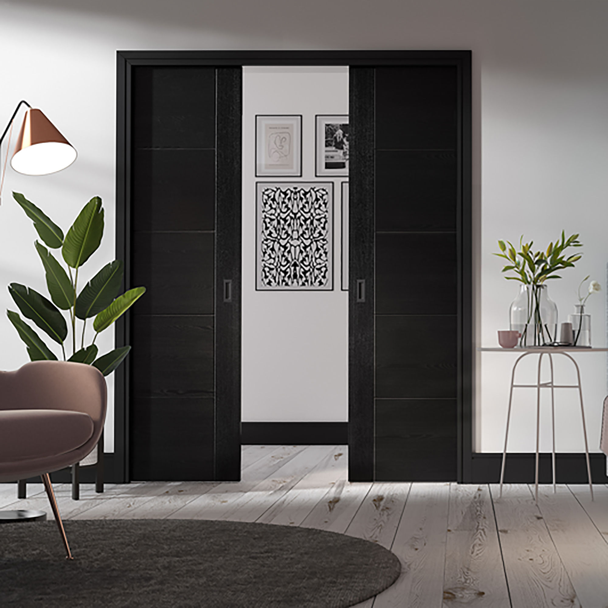 Flusso Double Pocket Door Set